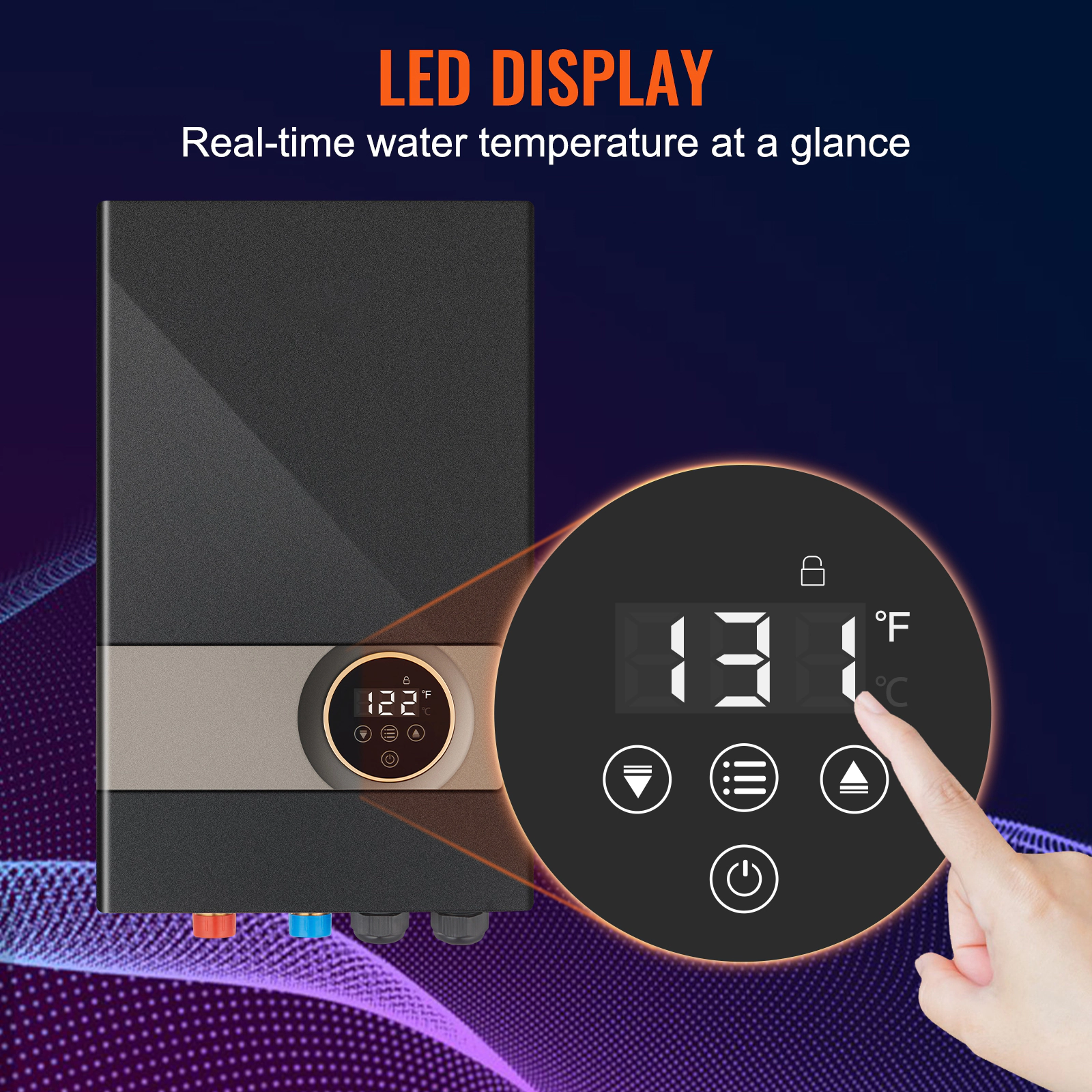 HONGGE Instant Water Heater, Electric Tankless Boiler
