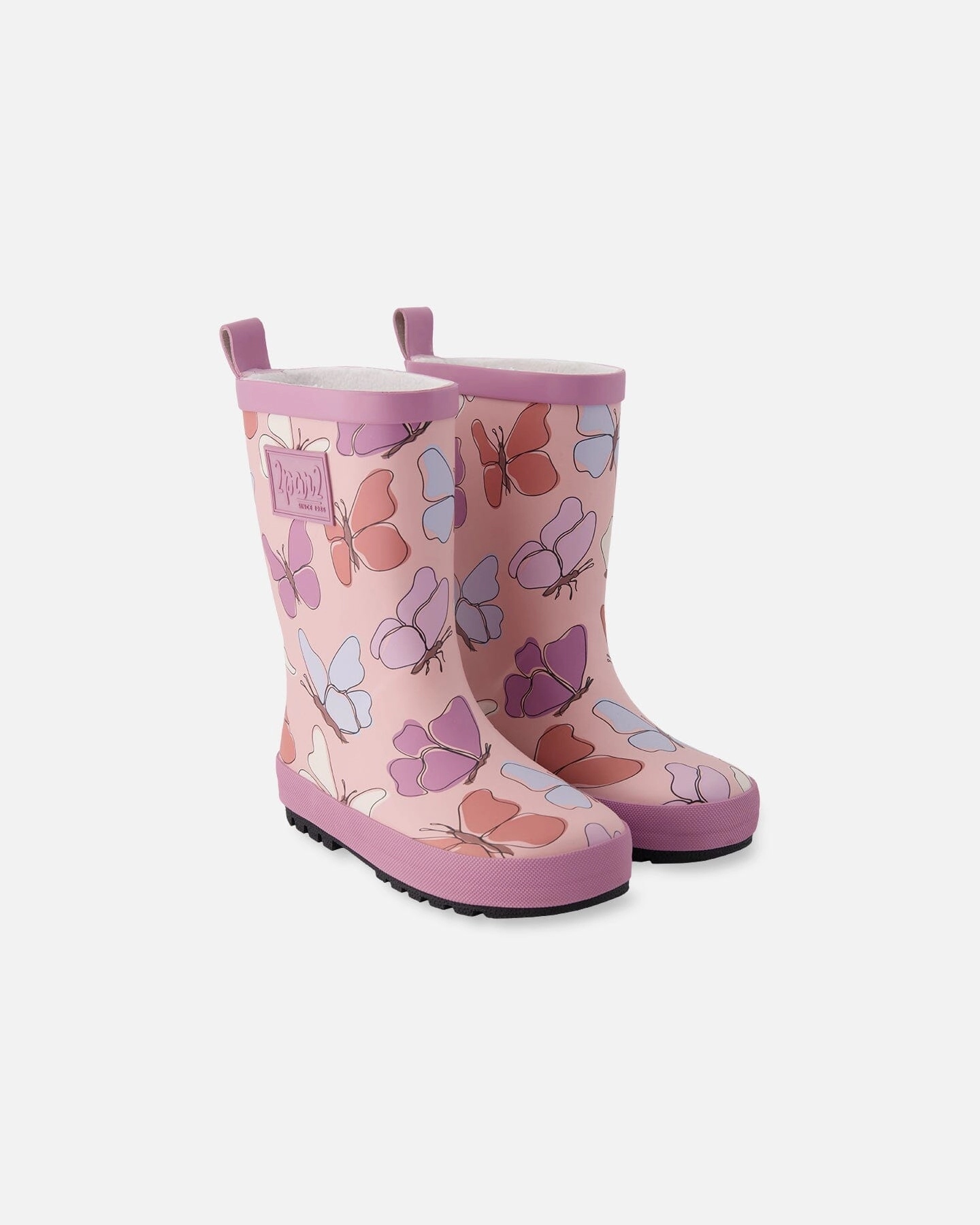 Deux par Girls Rain Boots Rubber Butterfly Print