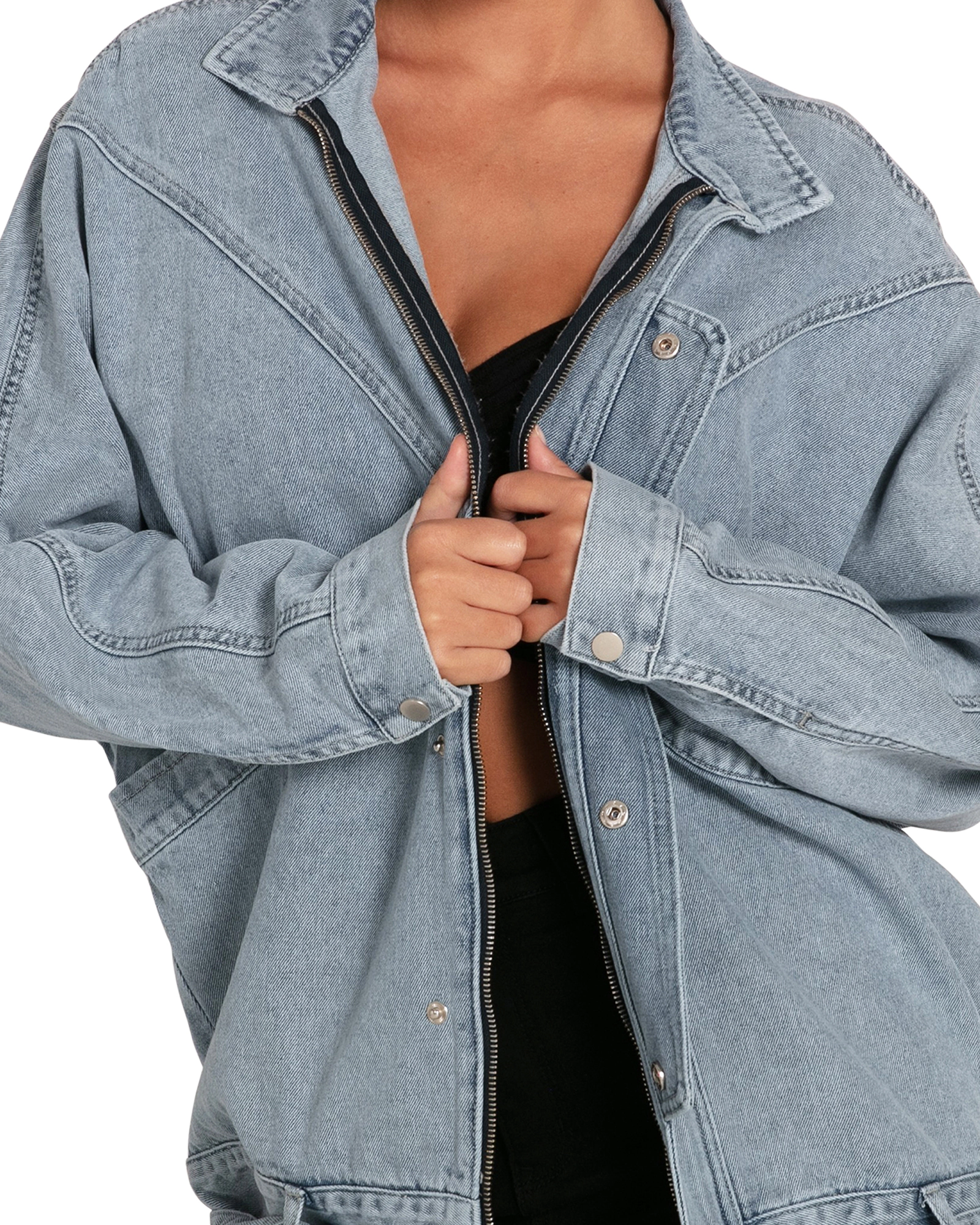 Belle & Bloom Womens All About You Denim Jacket