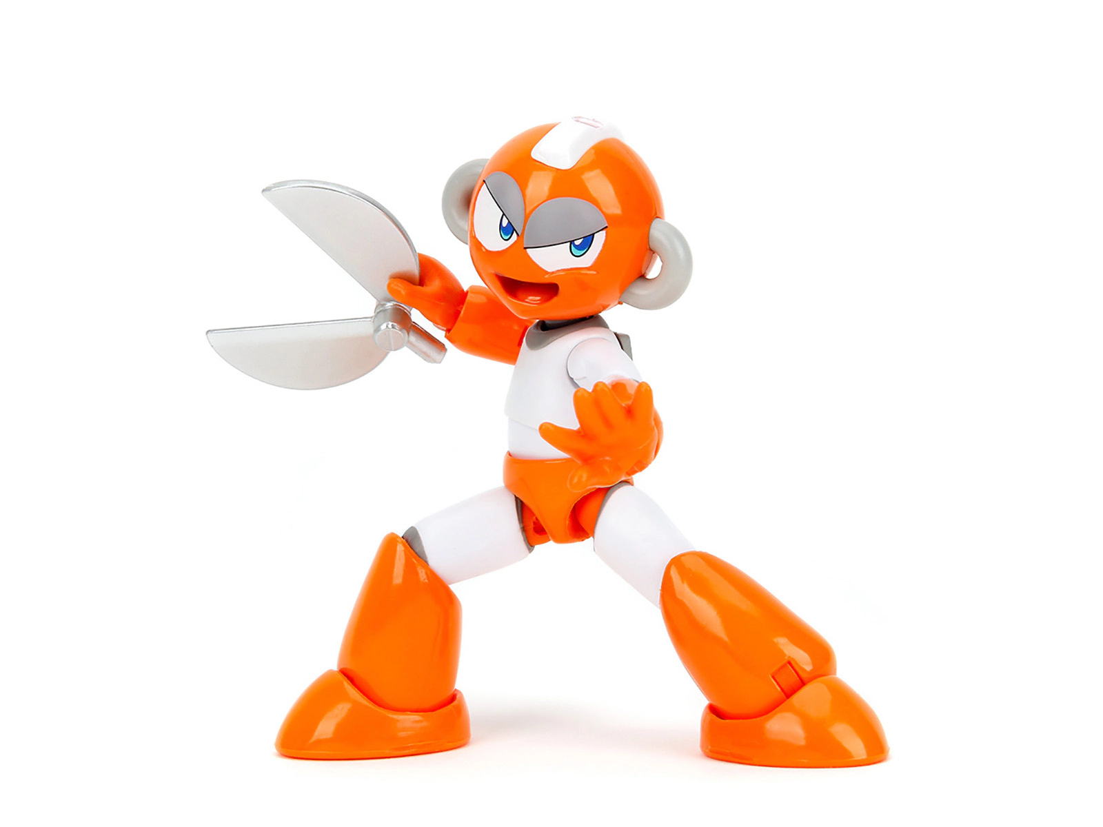 Jada Cut Man 4.5" Moveable Figure With Accessories And Alternate Head And Hands "Mega Man" (1987) Video Game