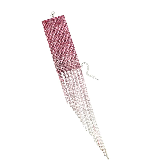AGP PARIS Womens Diva Collection Pink Glitter Chevron Bracelet