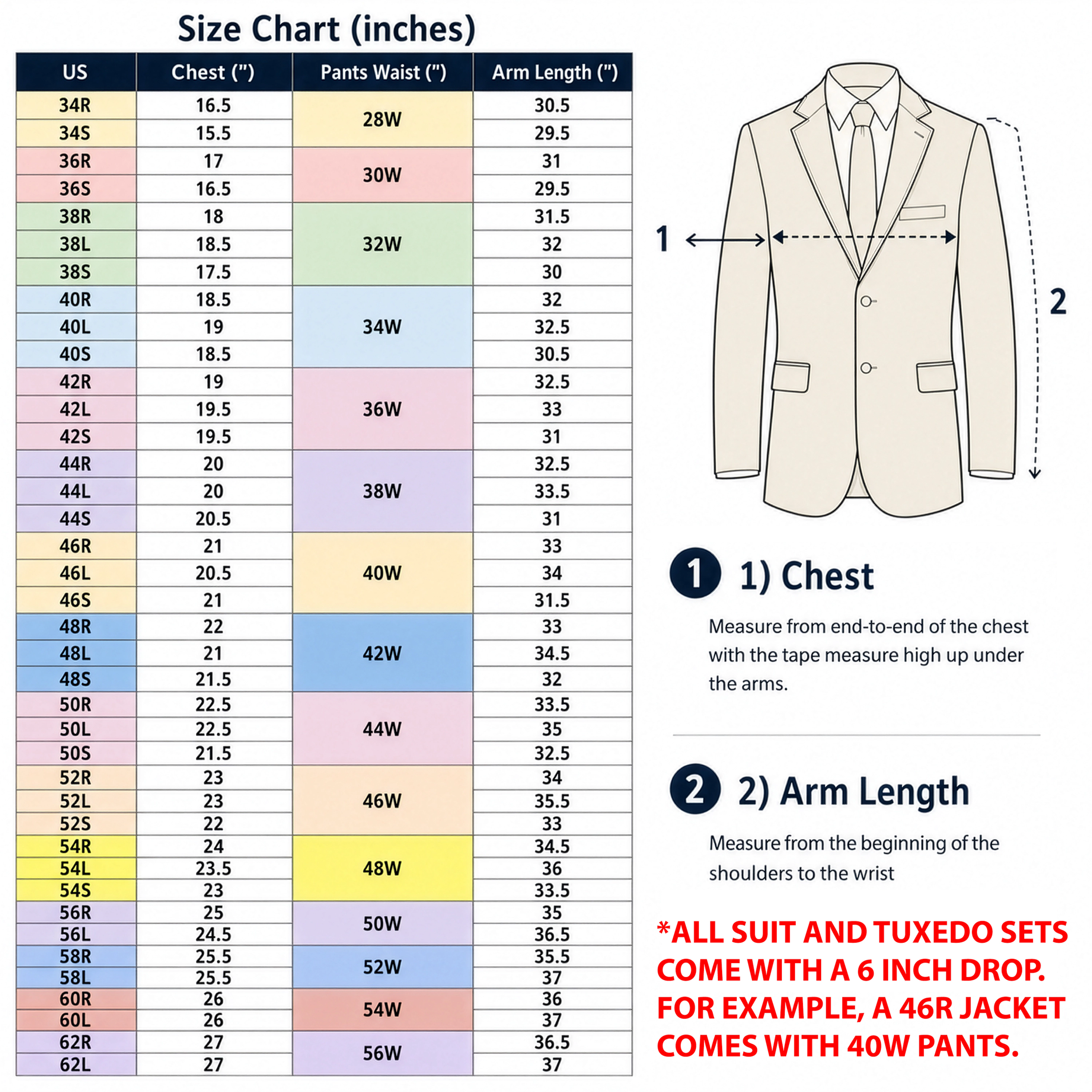 Tazzio Men’s Modern-Fit 2pc Suit Set, 16 Colors Available