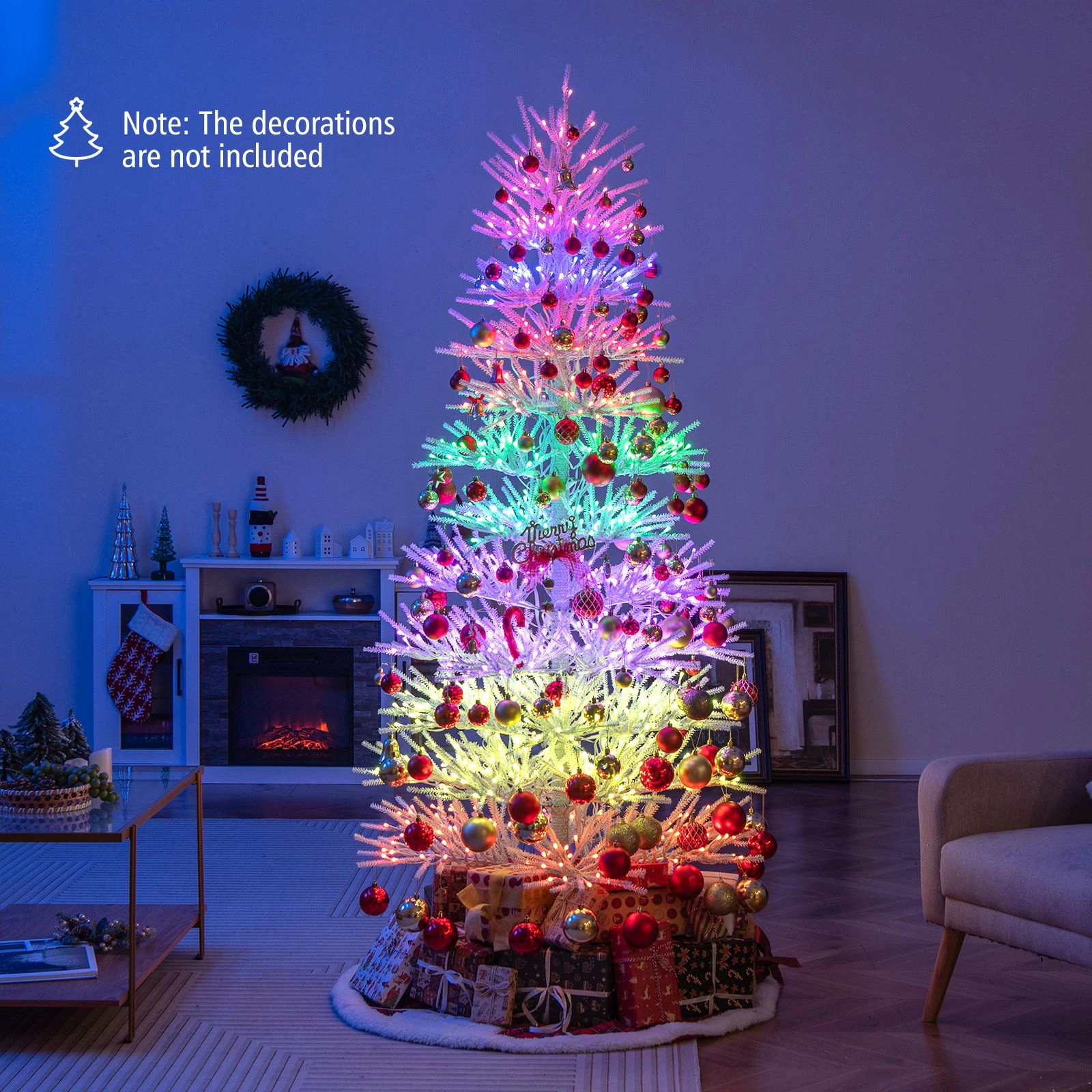 SlickBlue Color-Changing Artificial Christmas Tree with Remote