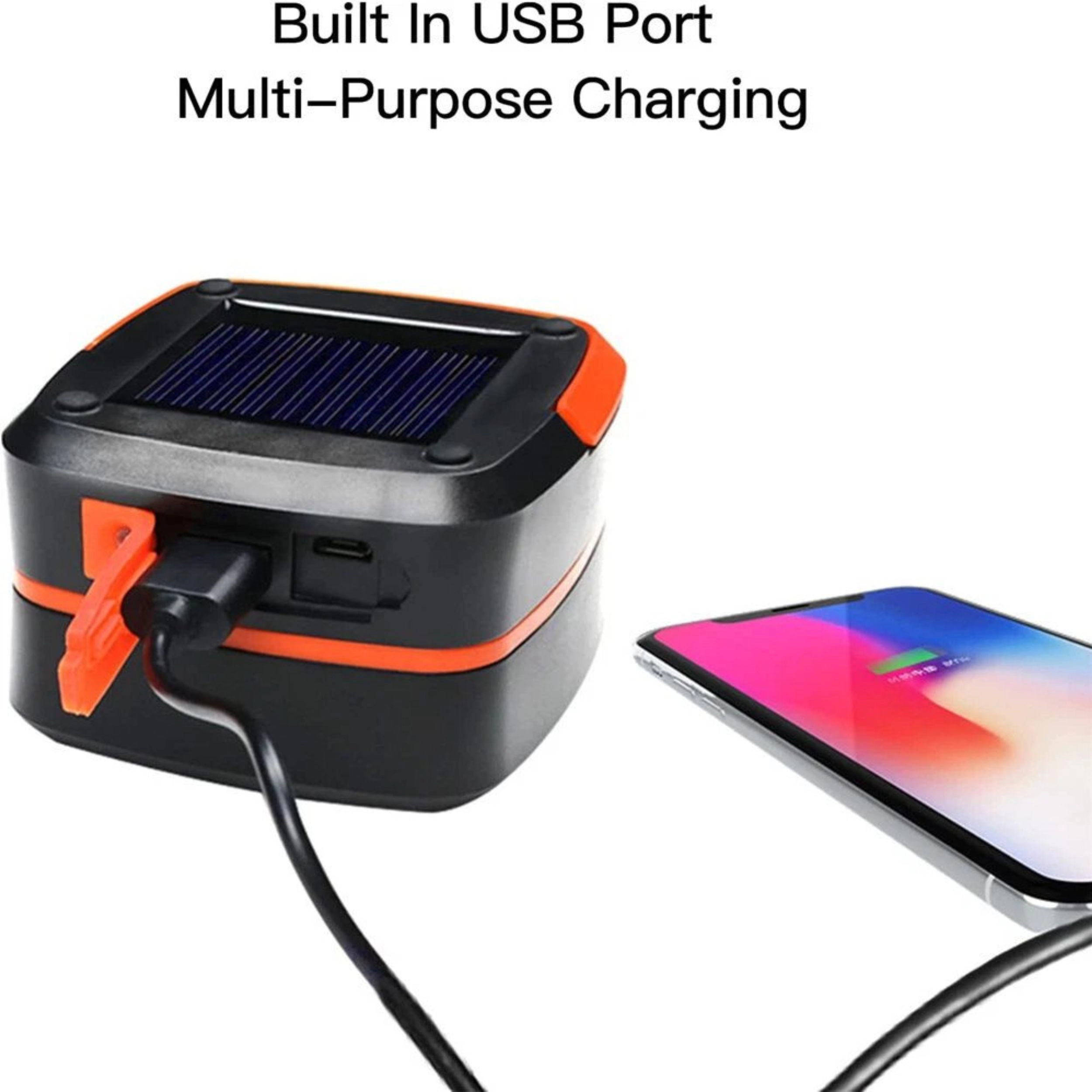 Home Collection Solar Rechargeable LED Camping Lantern and Flashlight