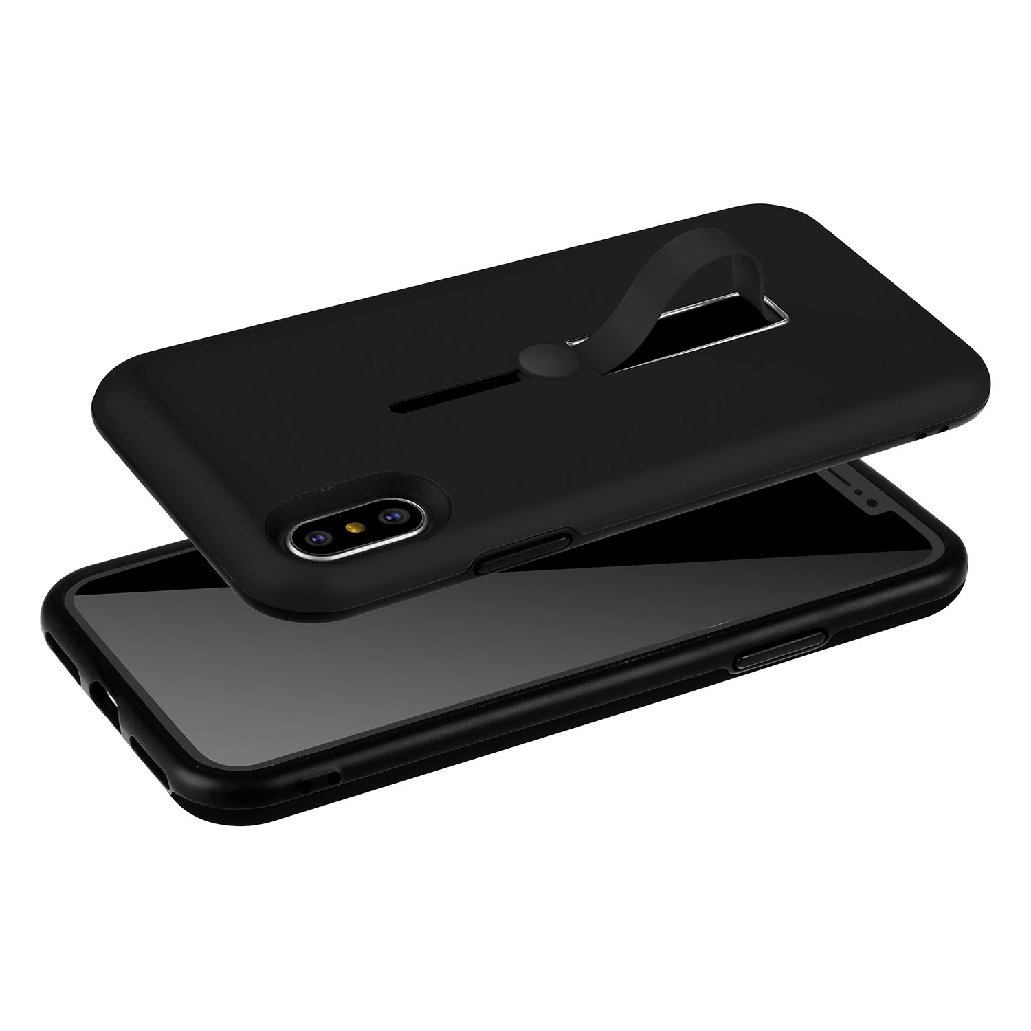 GBruno Dual-Layer IPhone X Case With Finger Strap
