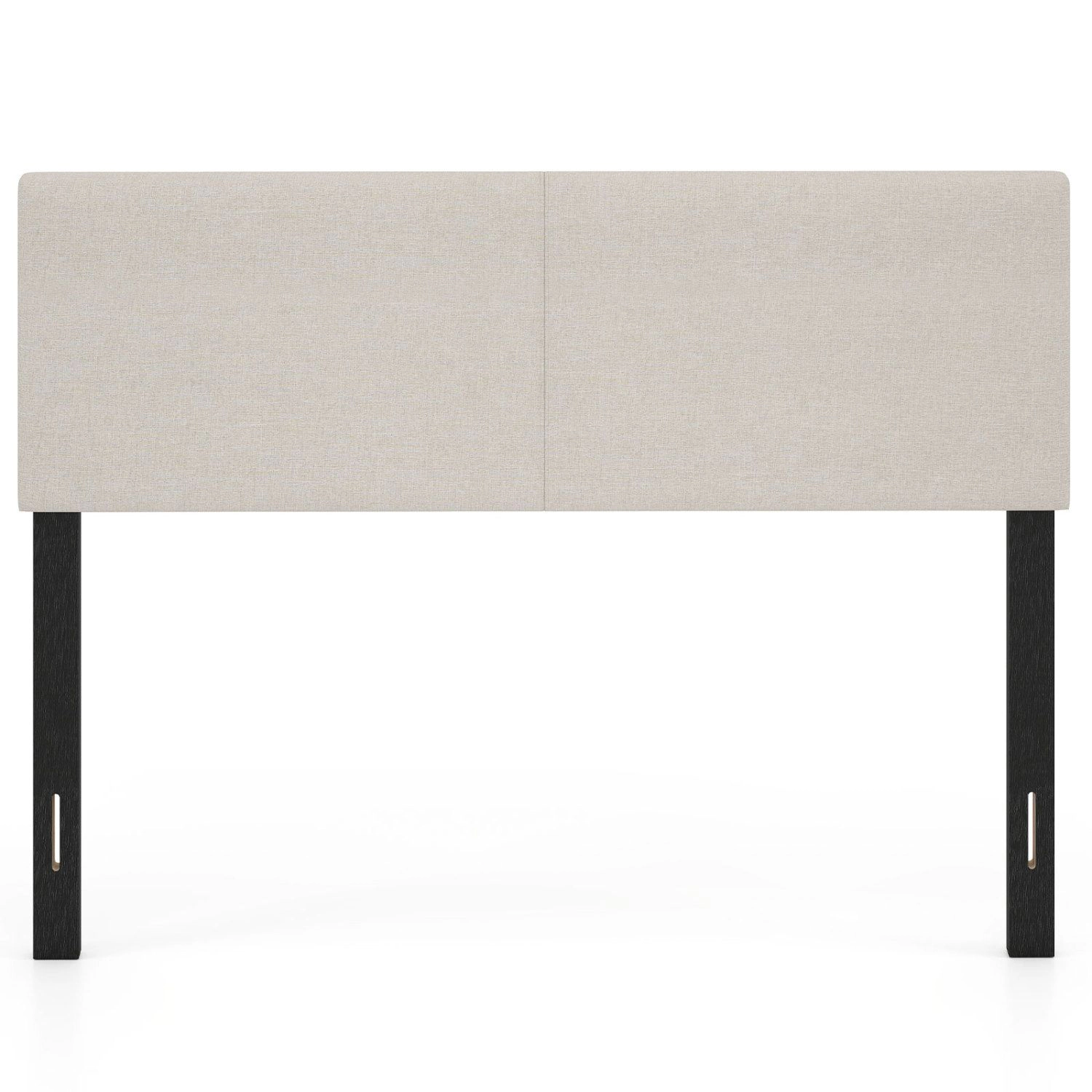 SlickBlue Unisex Quilted Linen Upholstered Headboard for Full Queen Bed