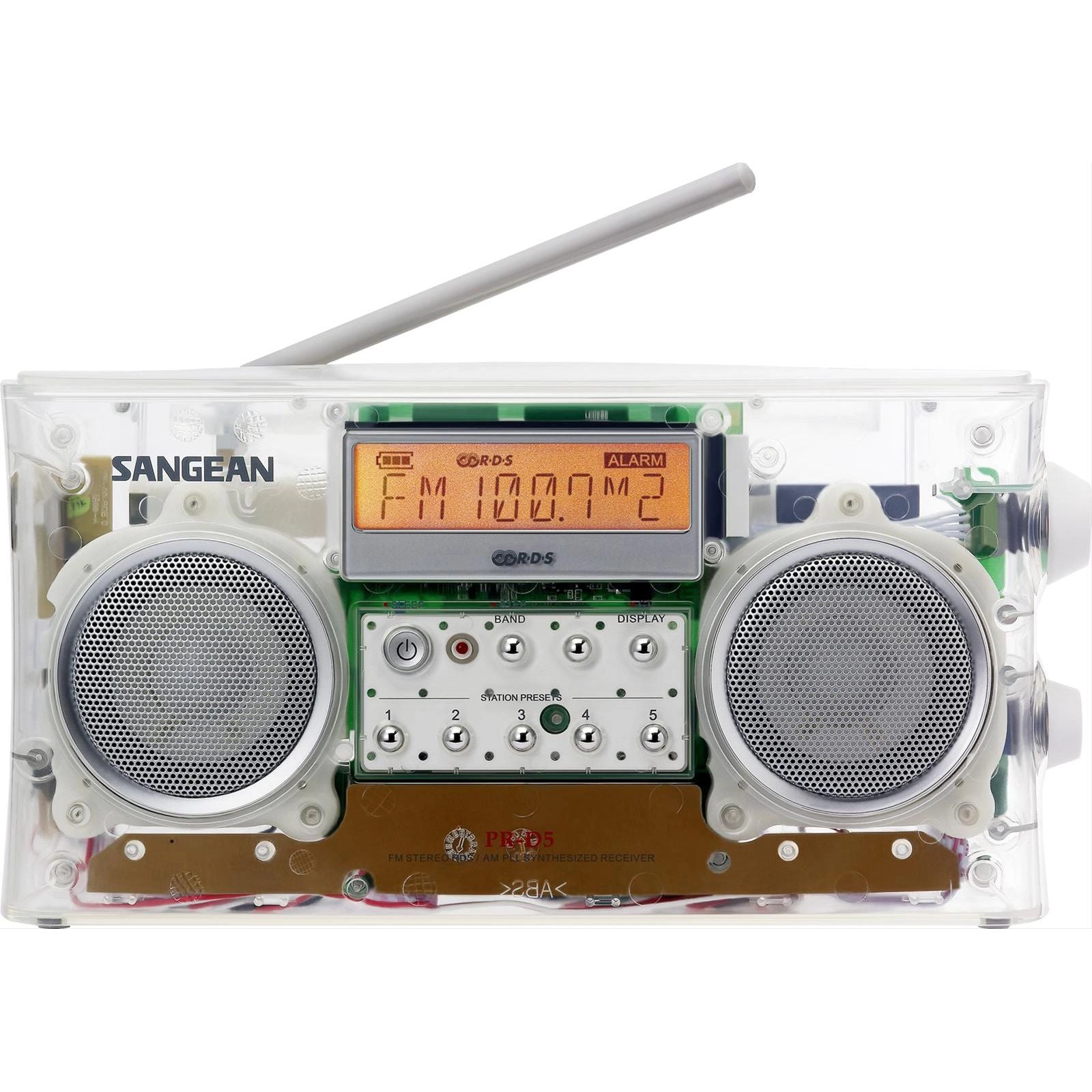 SANGEAN PR-D5BK Portable AM/FM Stereo Radio with PLL Tuning and RDS