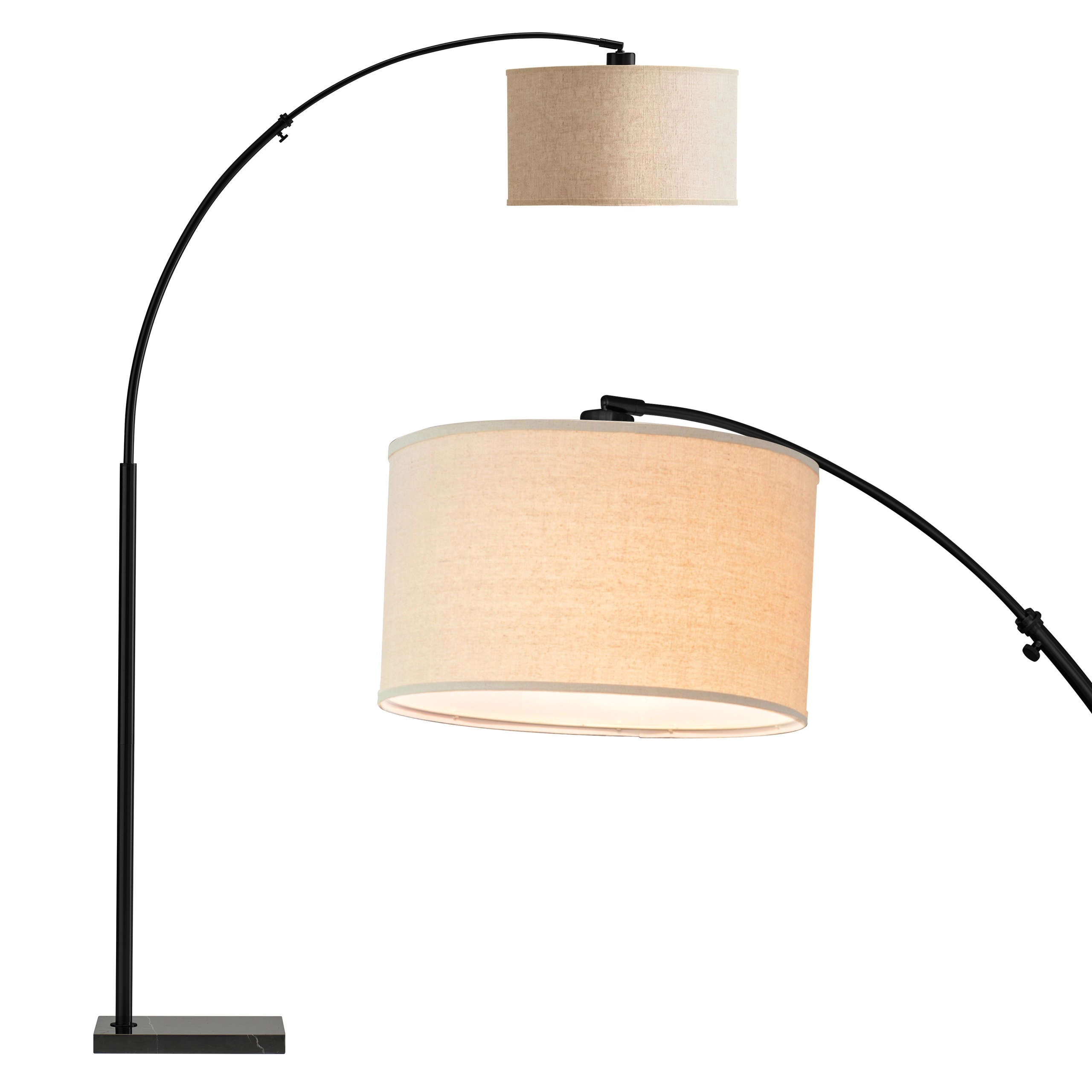 Brightech Logan Extendable Drum Floor Lamp