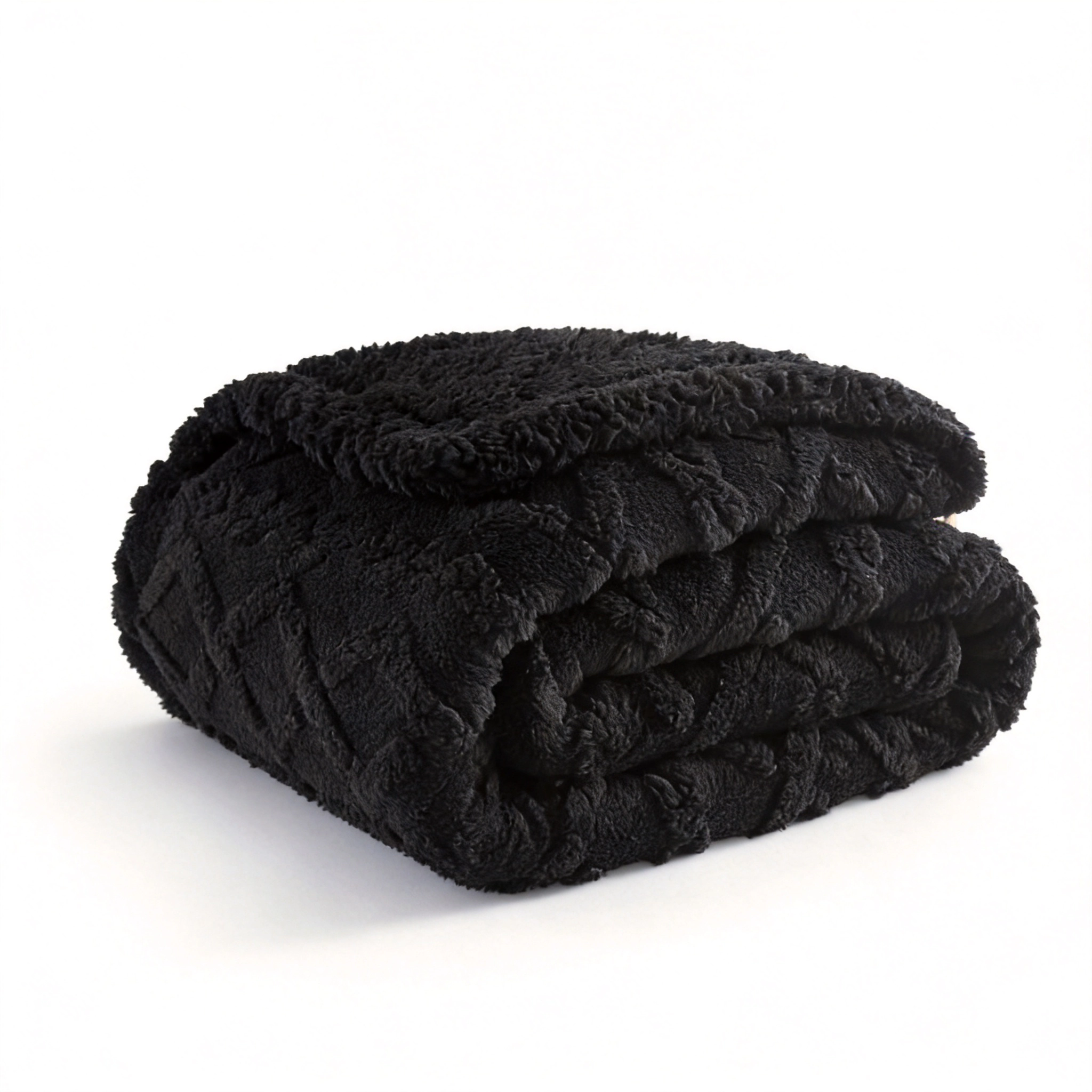 CovertSafe Sherpa Fleece Blanket Cable Jacquard Tufted Warm