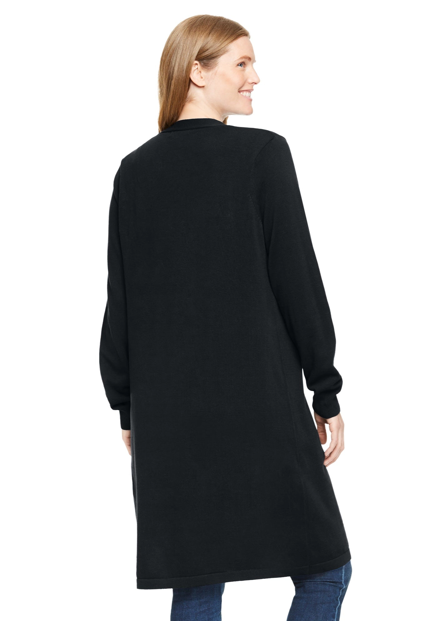 Woman Within Plus Perfect Cotton Duster Sweater