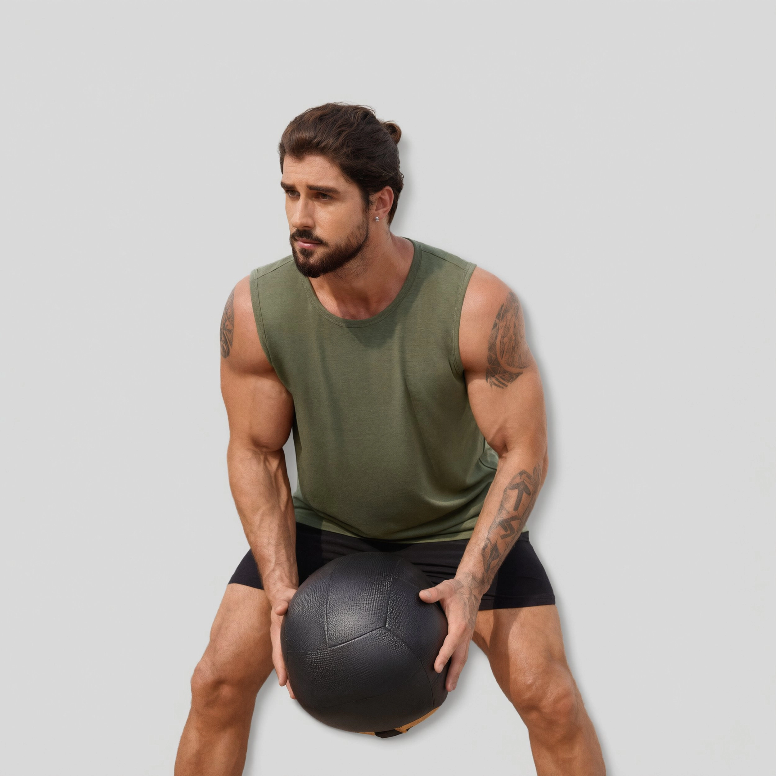 COOFANDY Men's Regular Fit Round Neck Sleeveless Gym Training Tank Top