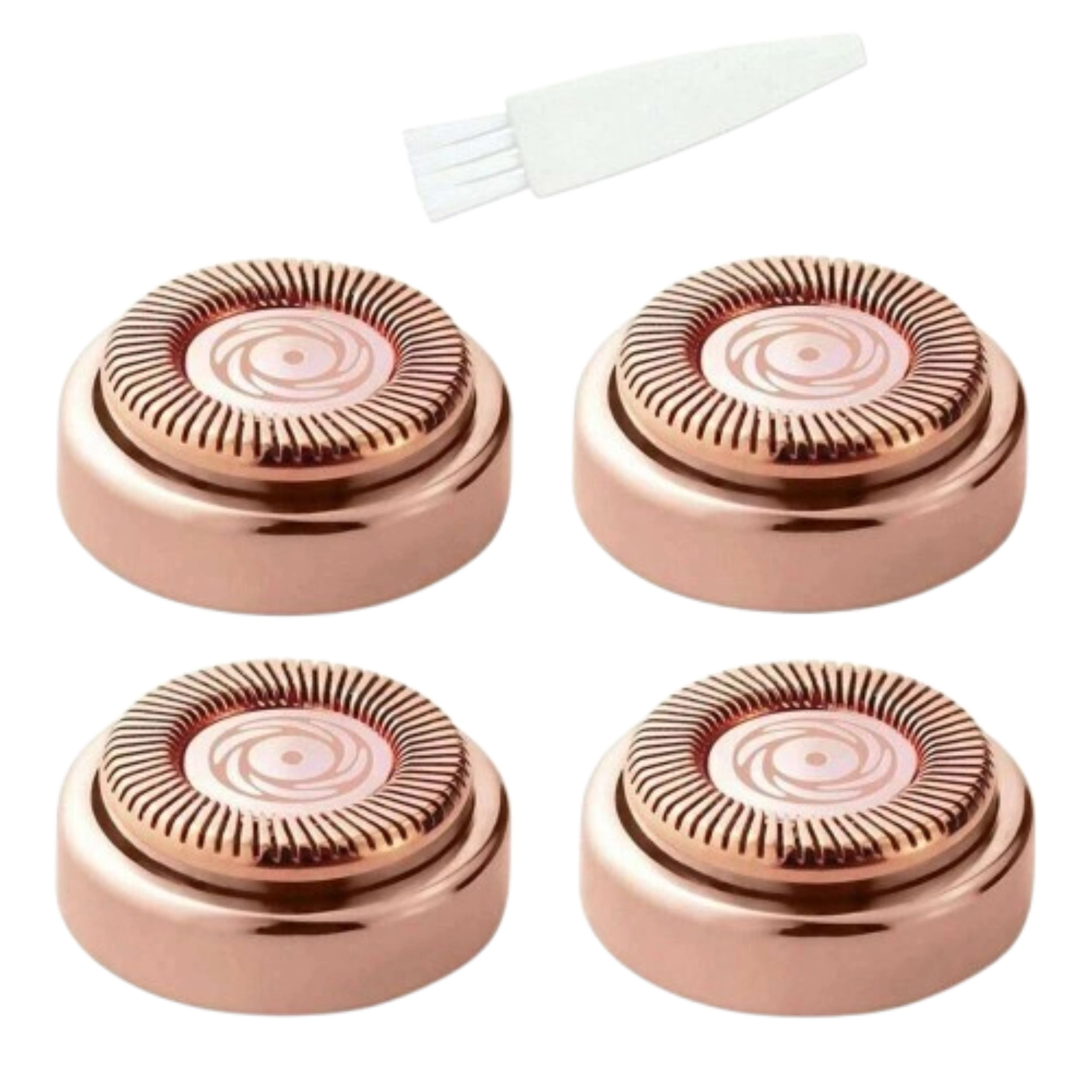 Home Collection Facial Hair Remover Replacement Heads with Cleaning Brush 4 Pack