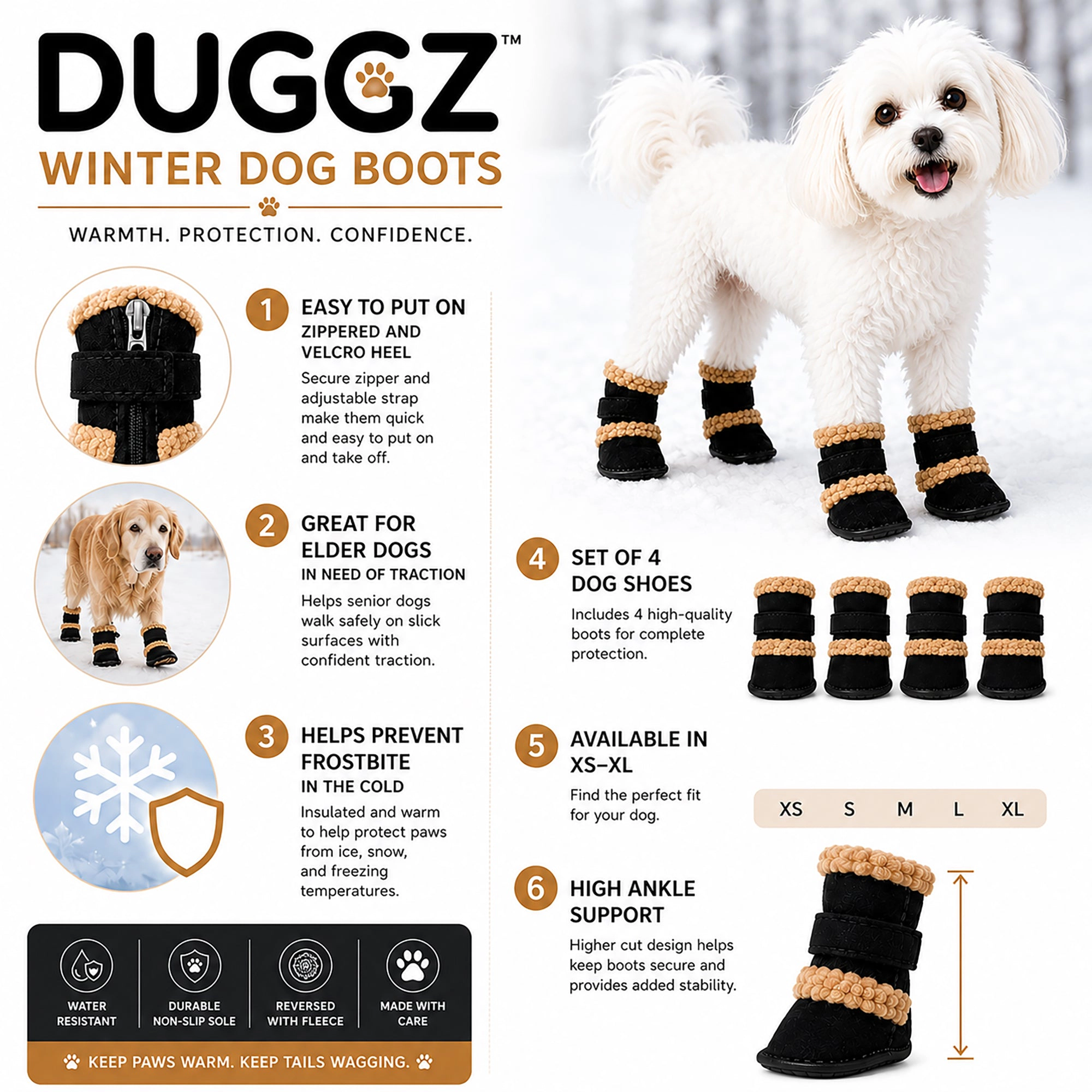 Pet Life ® Shearling "Duggz" Shoes
