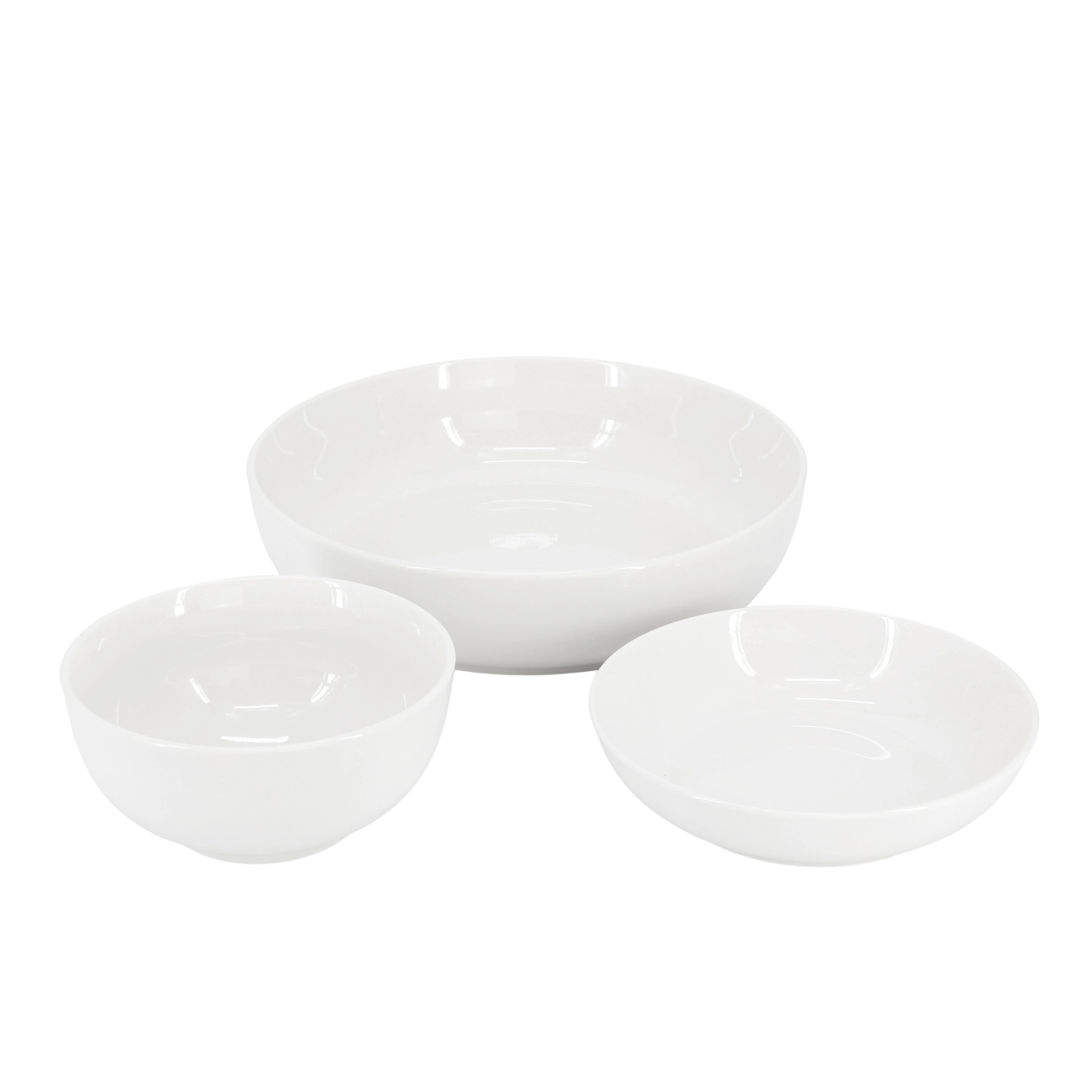 Elama Iris 32 Piece Porcelain Dinnerware Set with 2 Large Serving Bowls in White