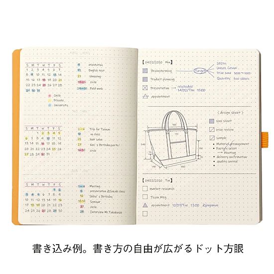 Rhodia Softcover Goalbook Dot Grid Notebook - 224 Numbered Pages - 6 x ...