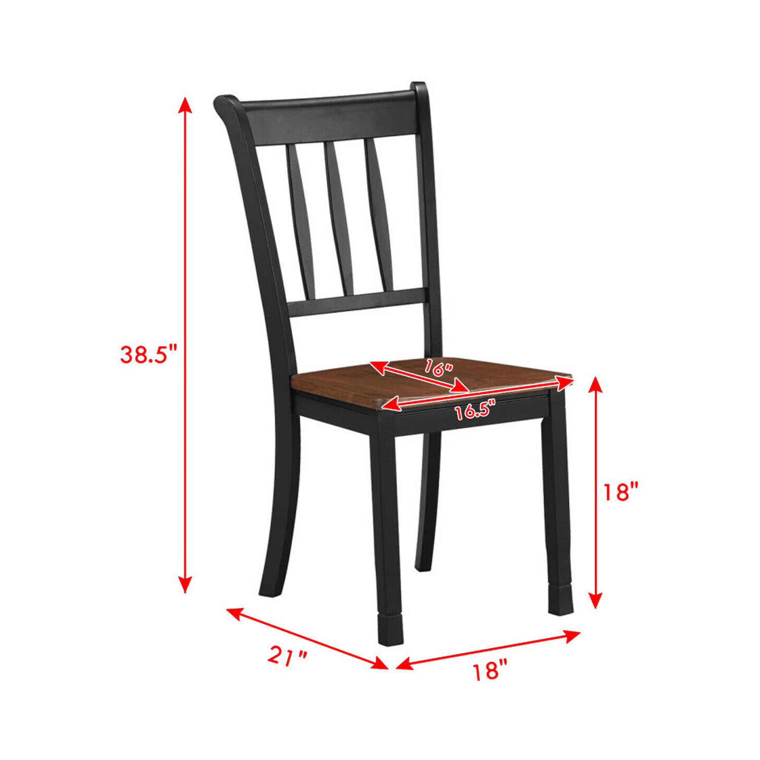Hivvago Two-Piece 26" Bar Stool Set Featuring Supportive Back and Built-In Footrest