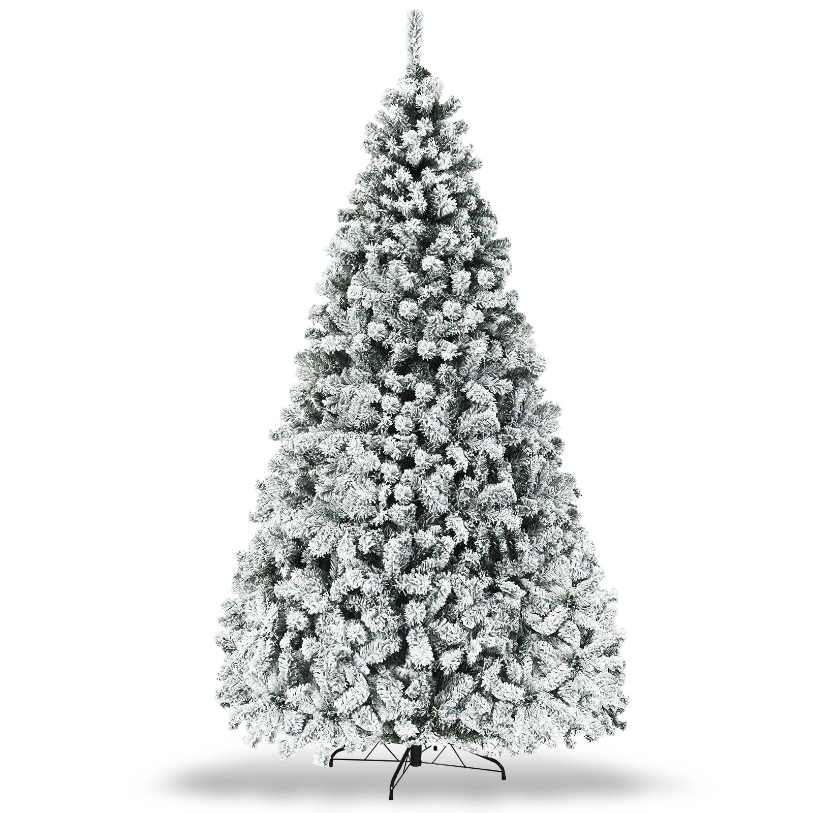 SlickBlue Pre-Lit Artificial Christmas Tree with Hinged Branches