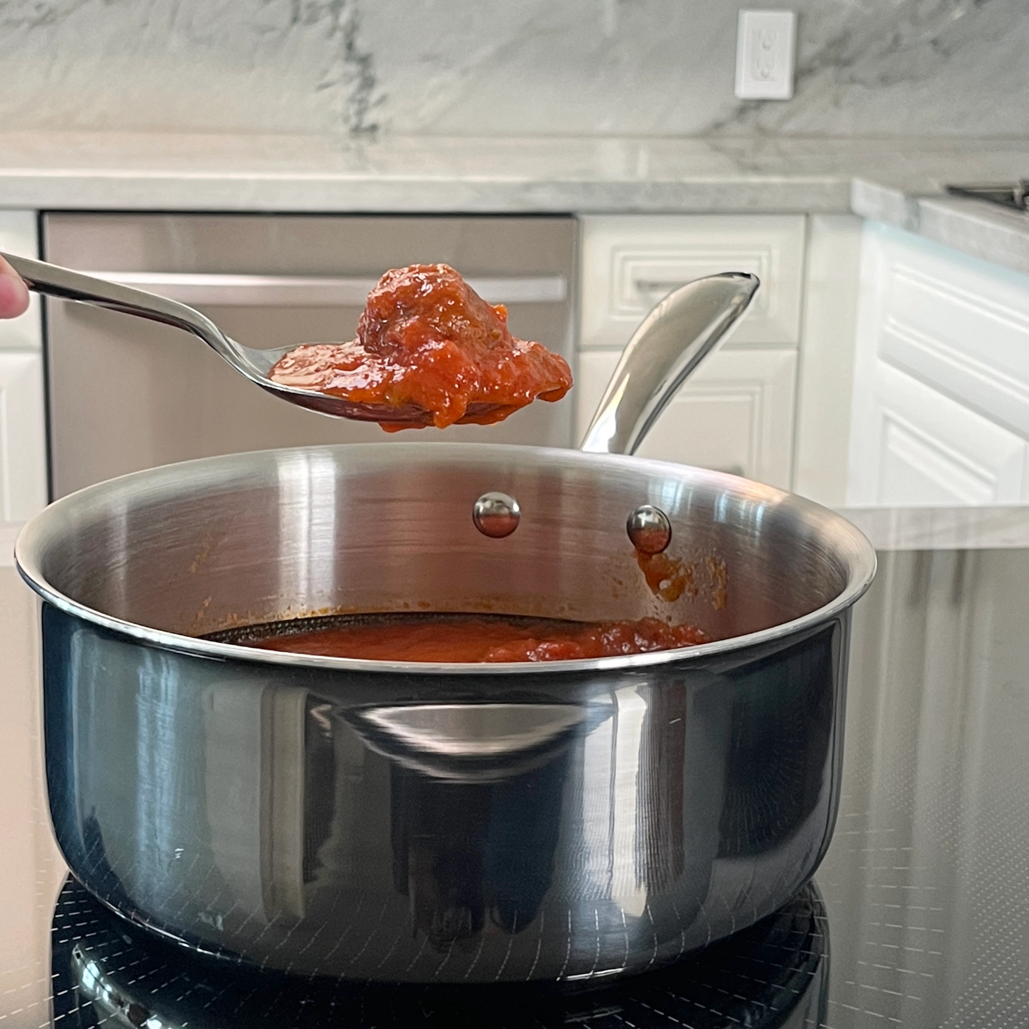 Lexi Home 2.7-Quart Tri-Ply Stainless Steel Saucepan, Induction & Oven Safe