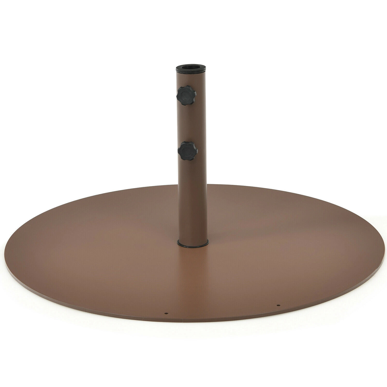 Slickblue Round Patio Umbrella Base for Table or Freestanding Umbrellas Brown