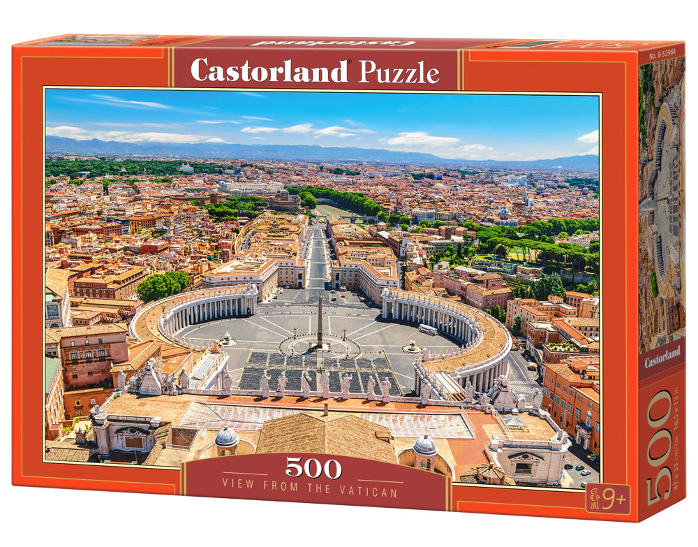 CASTORLAND 500 Piece Jigsaw Puzzles, View from the Vatican, Puzzle of Italy, St. Peter, B-53964