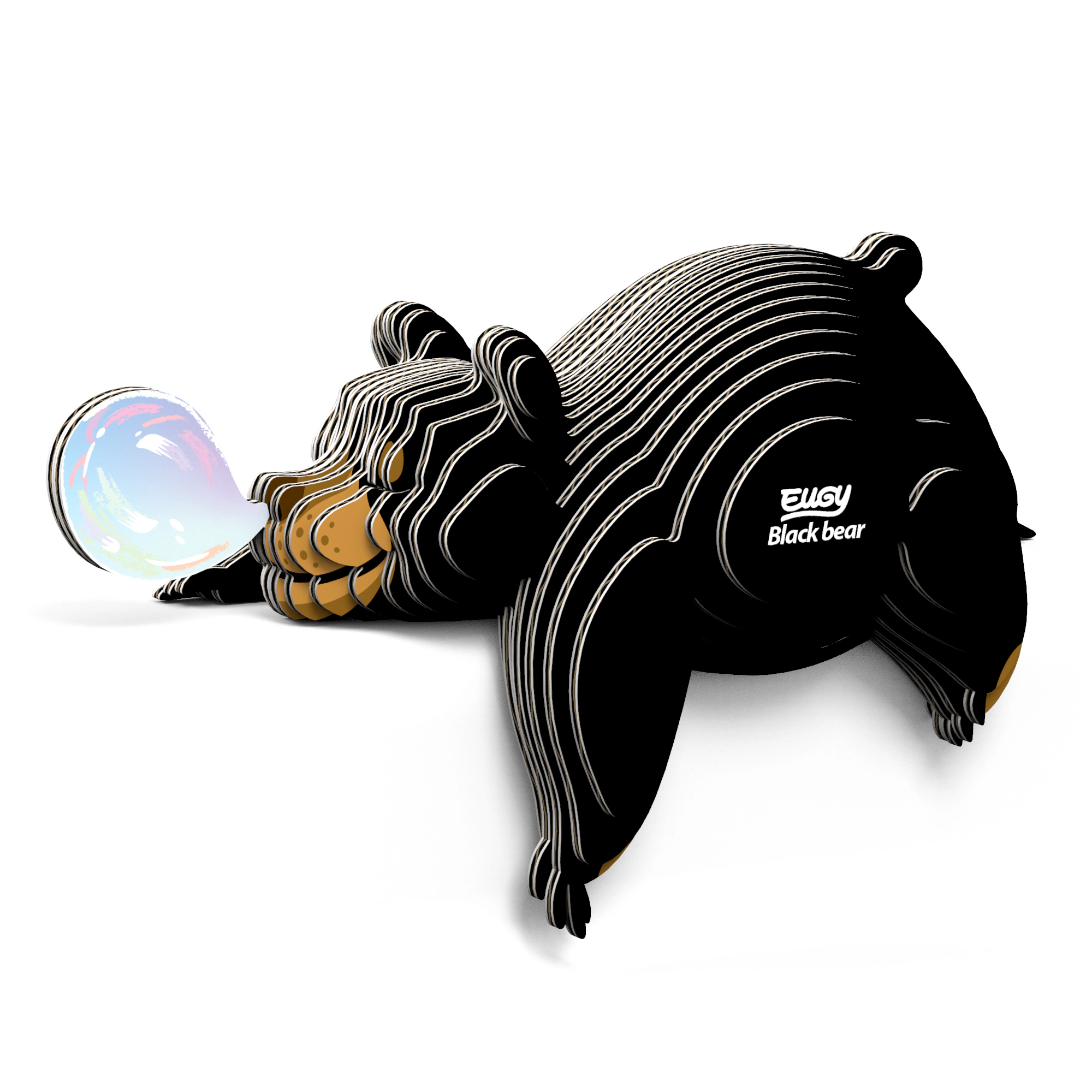 EUGY Black Bear 3D Puzzle - contains 24 puzzle pieces