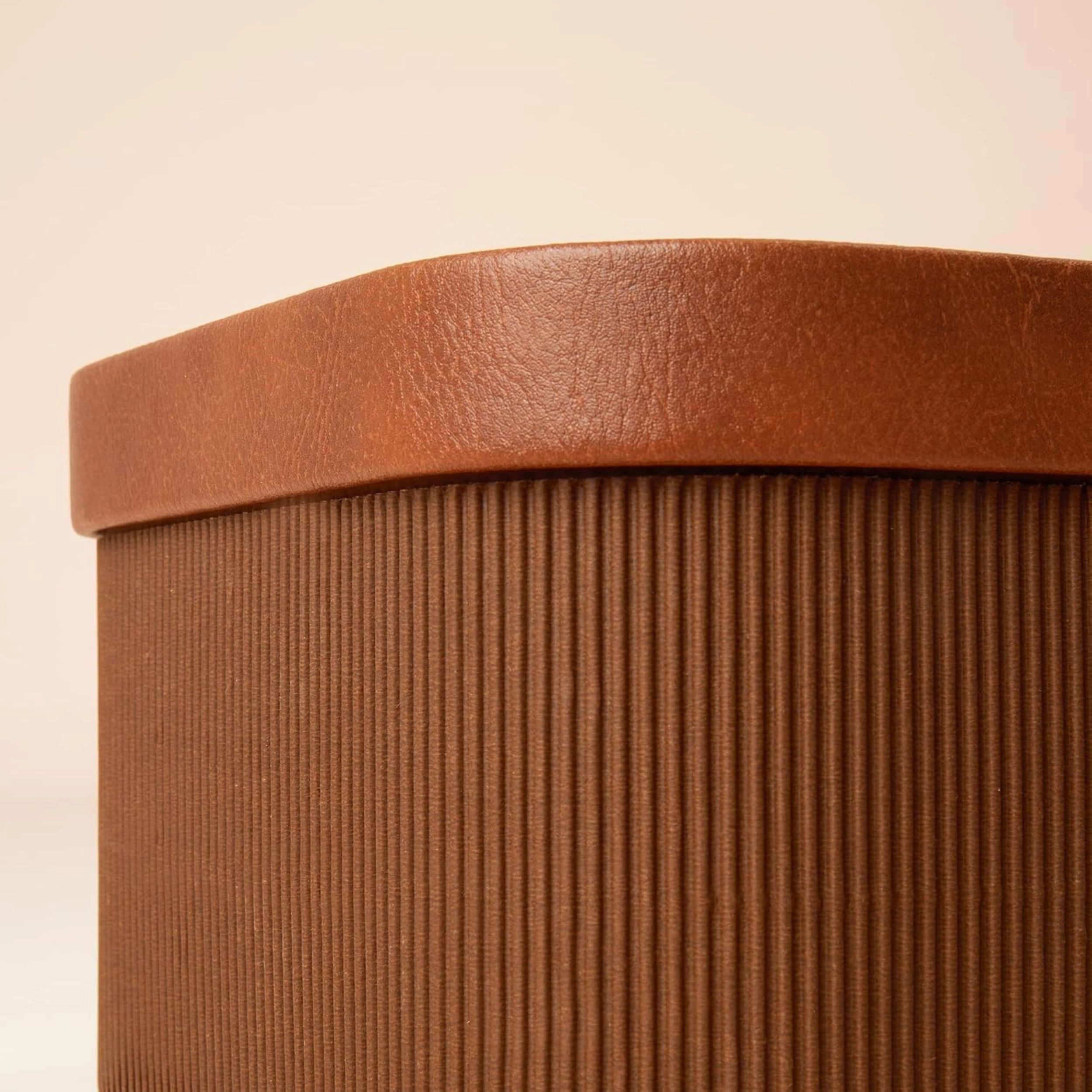 Stock Preferred Pack of 3 Decorative Storage Boxes with Faux Leather Lids