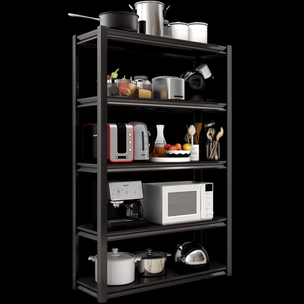 Flynama Adjustable 5 tier metal shelf living room bedroom kitchen garage tool room