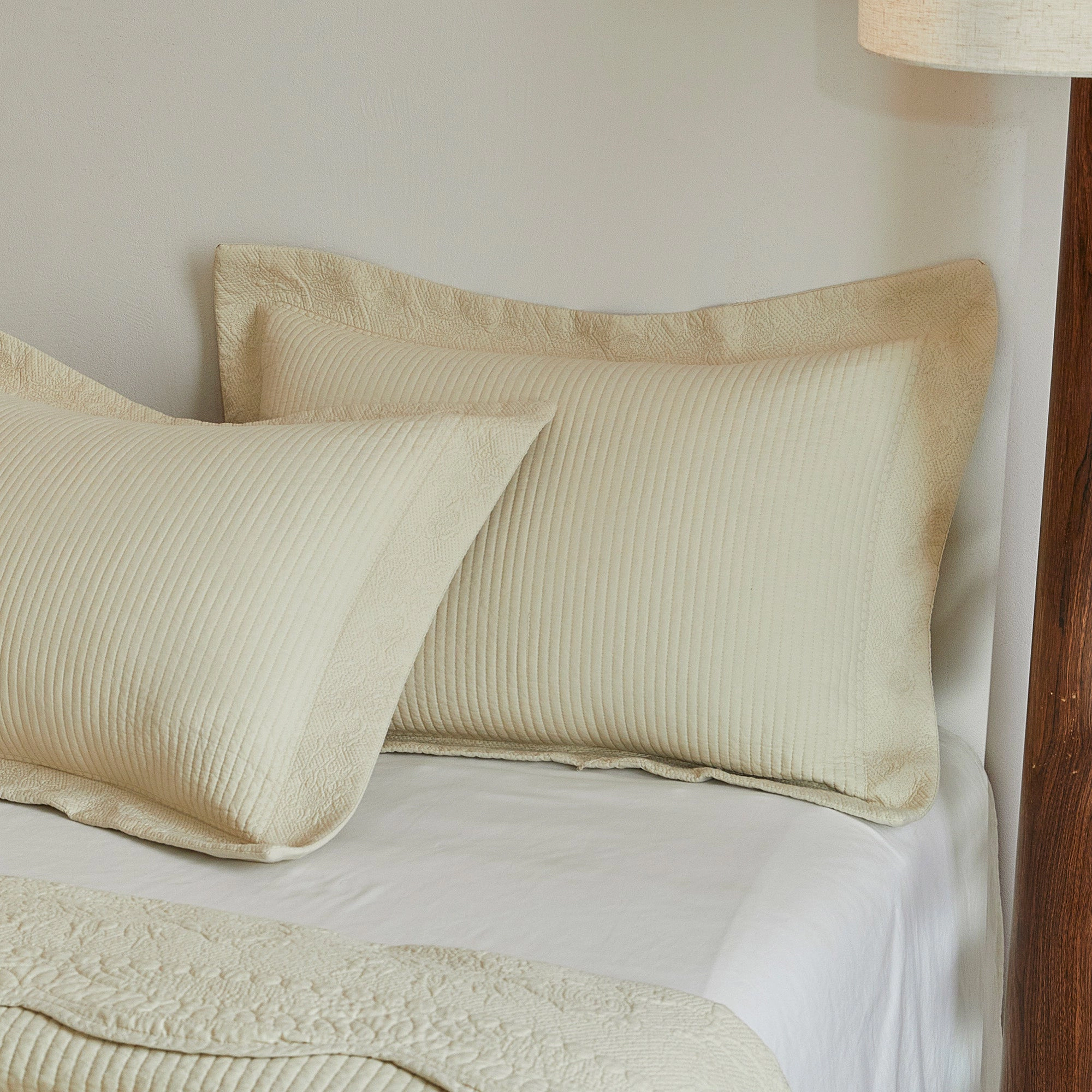 MarCielo 3 Piece 100% Cotton Oversize Quilt Bedspread Set, Embroidery Farmhouse Bedding Set