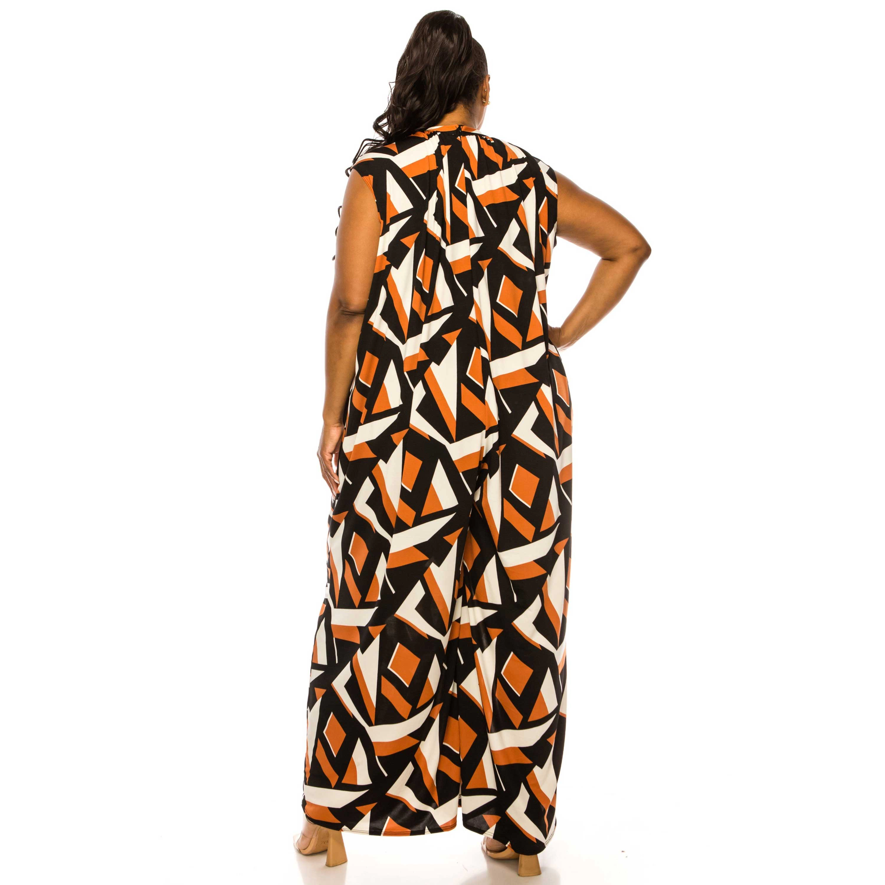 L I V D Women's Plus Size Makayla Sleeveless Pocket Jumpsuit