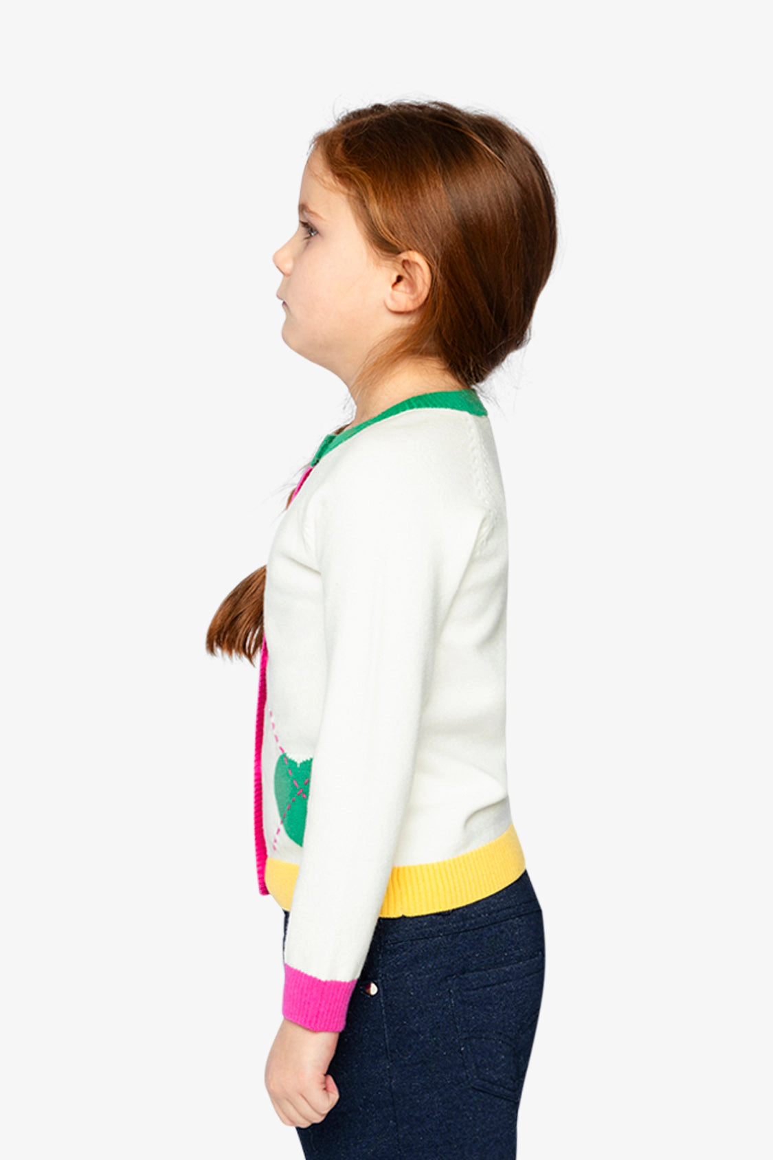 Deux par Girls Floral Pointelle Knitted Cardigan