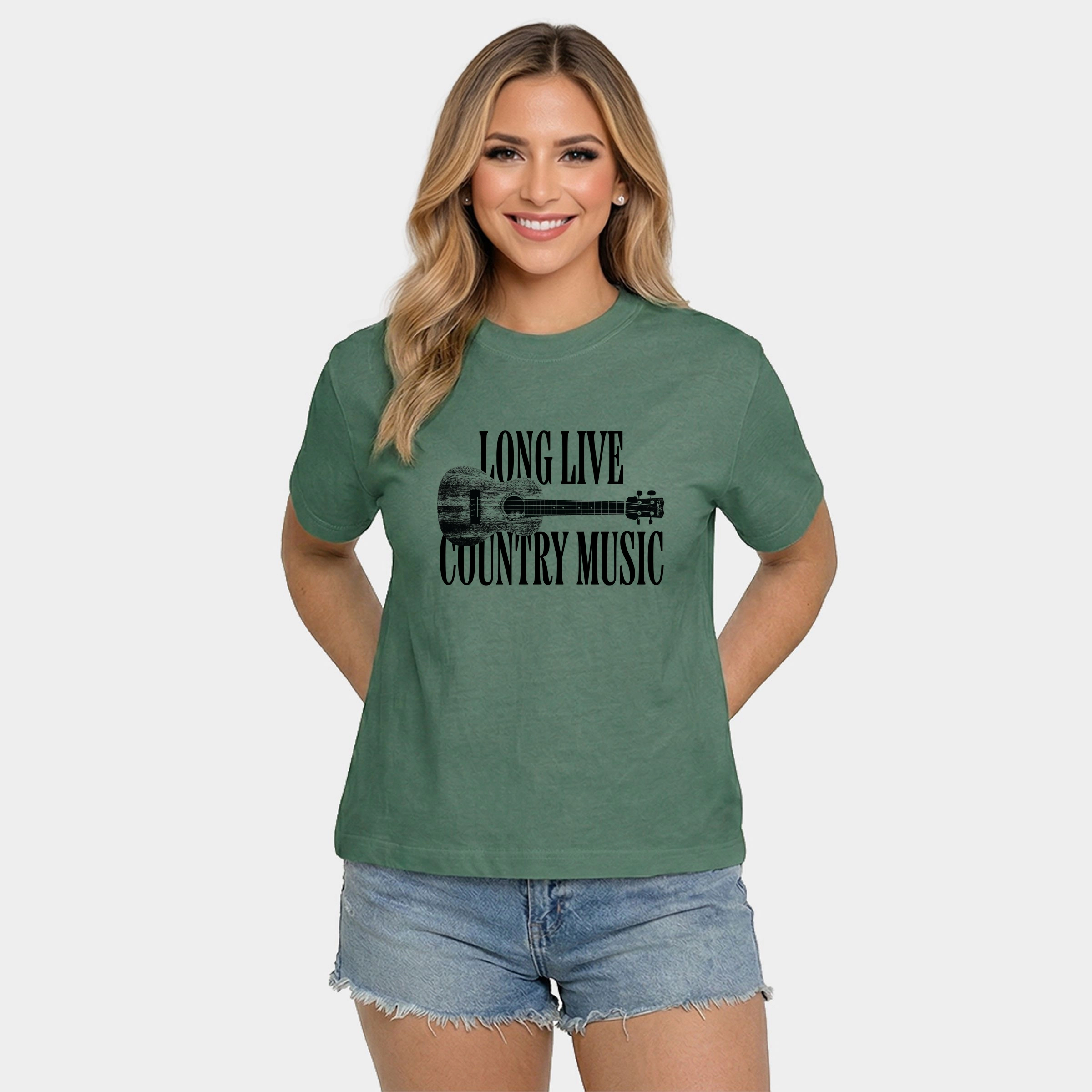 Simply Sage Market - Women's Relaxed Boxy Tee Long Live Country Music