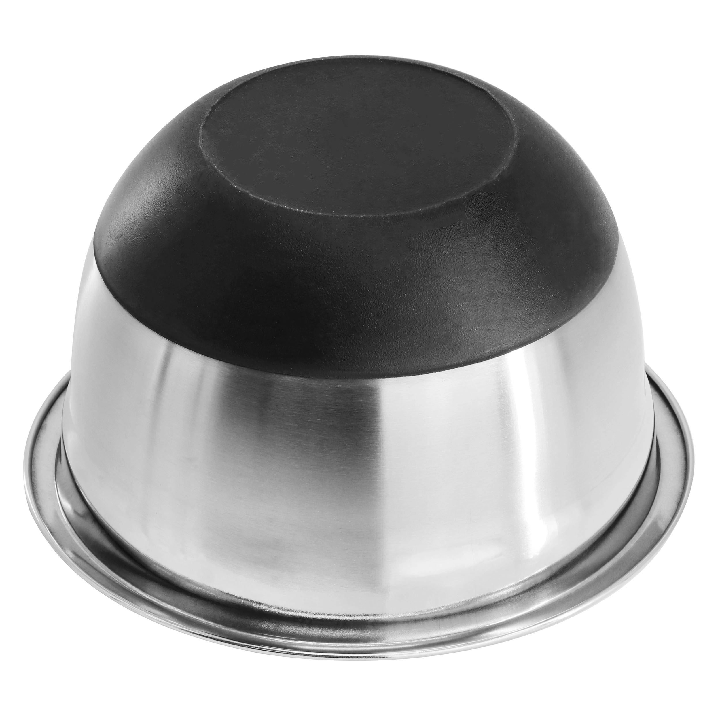 Oster Oswalt 3 Piece Mixing Bowl Set with Non-Slip Bases in Silver