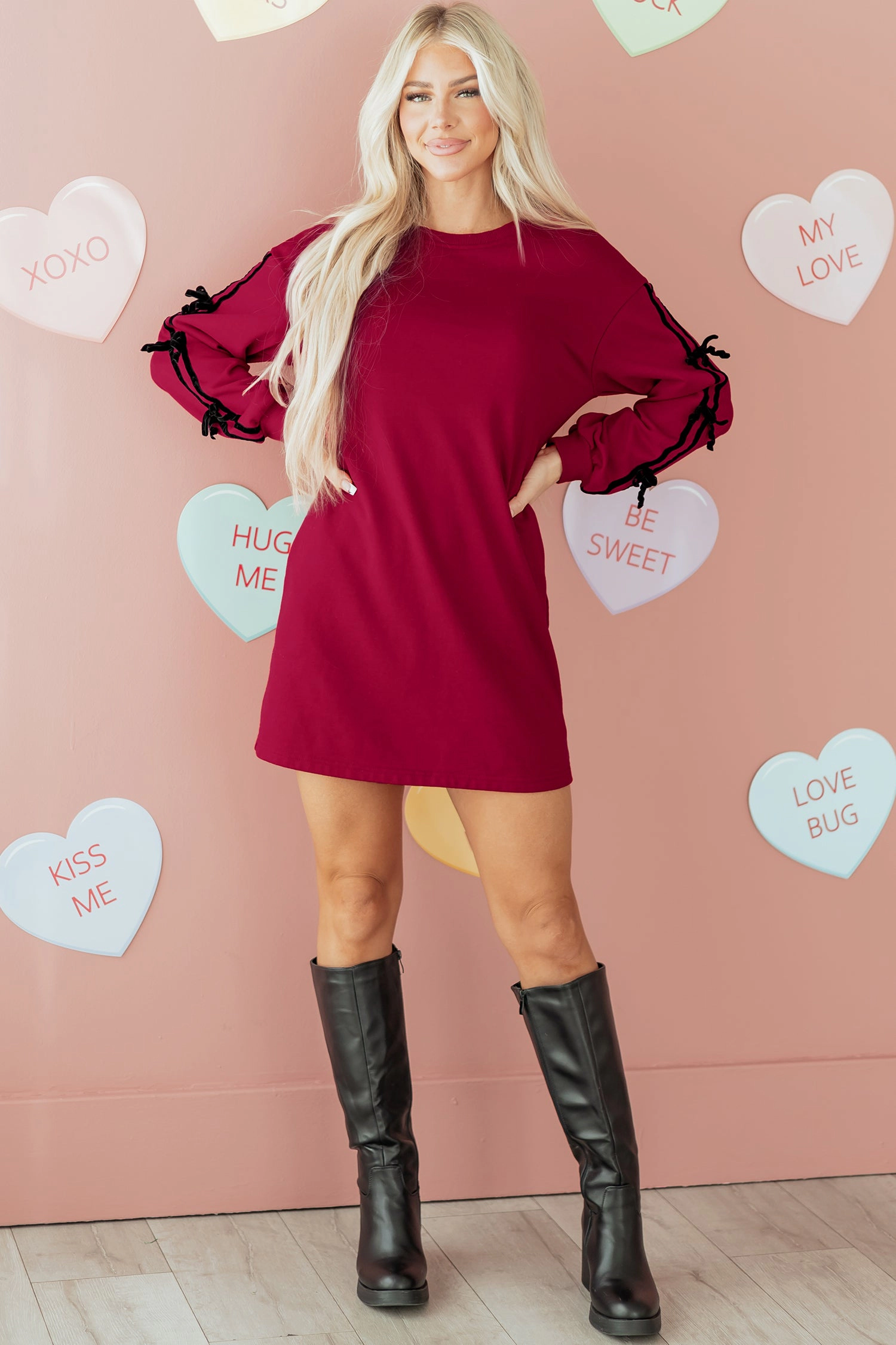 Threaded Pear Women's Priscilla Drop Shoulder Sweatshirt Dress