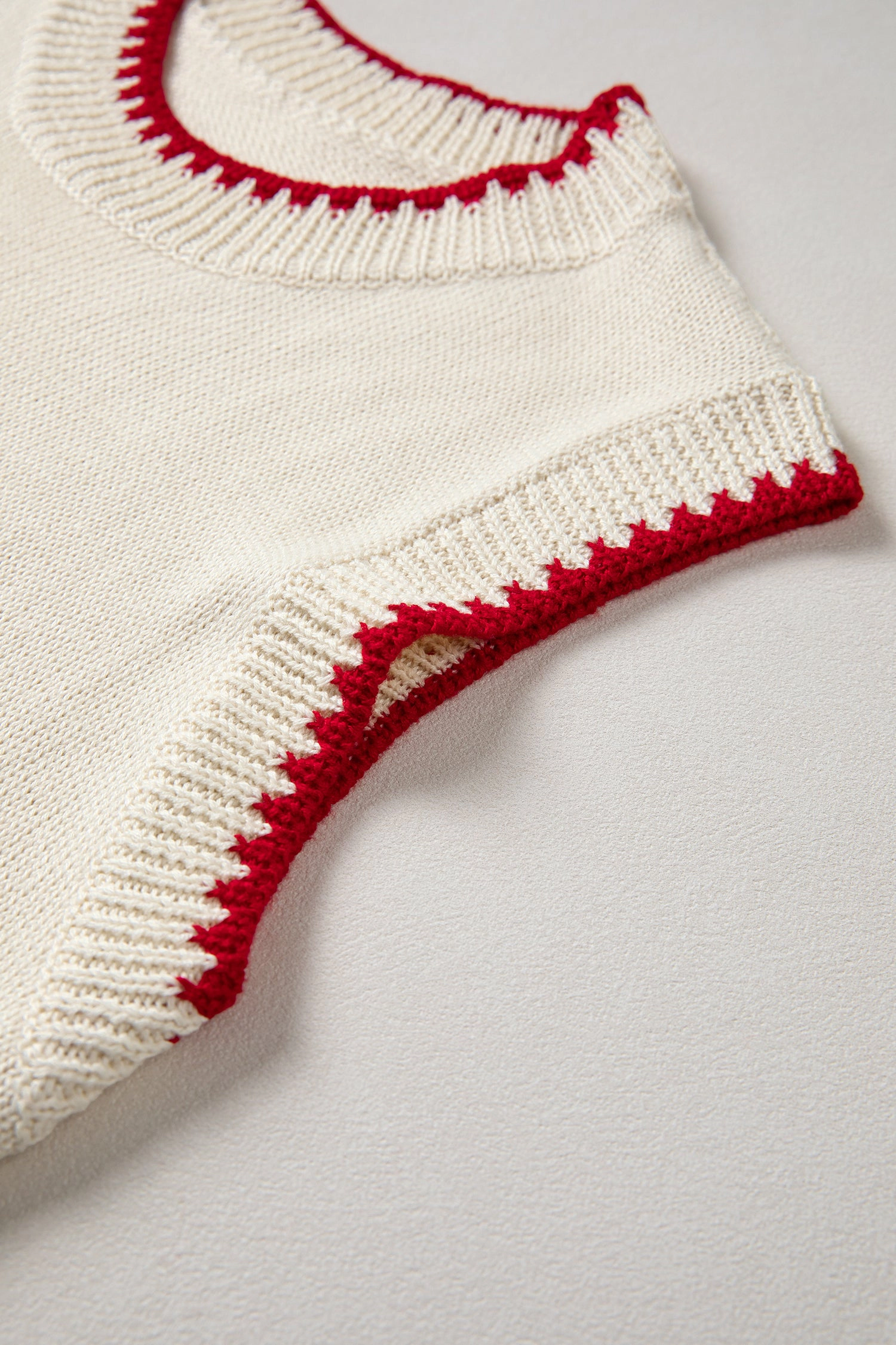 Threaded Pear Emmeline Plaid Crawfish Knit Sweater
