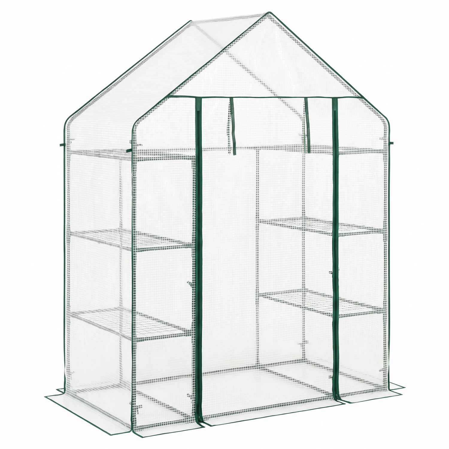 LJG Portable Walk-in Greenhouse with 3 Tiers and 6 Shelves