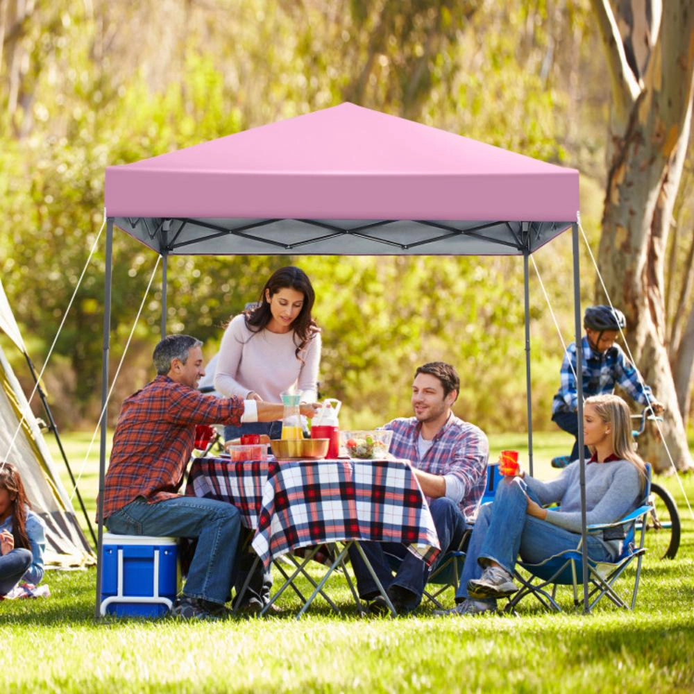 Hivvago 6.6 x 6.6 Feet Outdoor Pop-up Canopy Tent with UPF 50+ Sun Protection