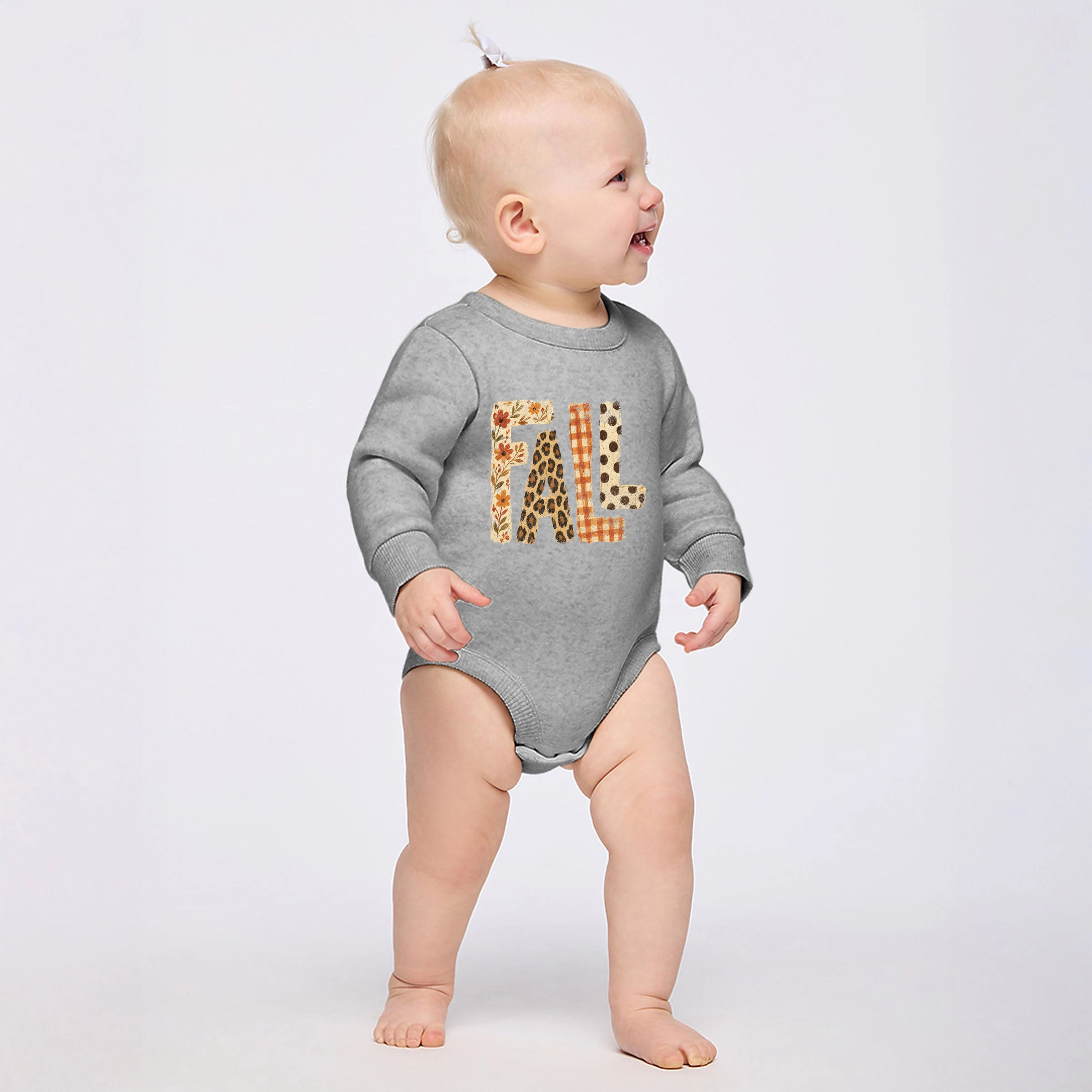 The Juniper Shop - Infant Fleece BodySuit Fall Bold Patterns