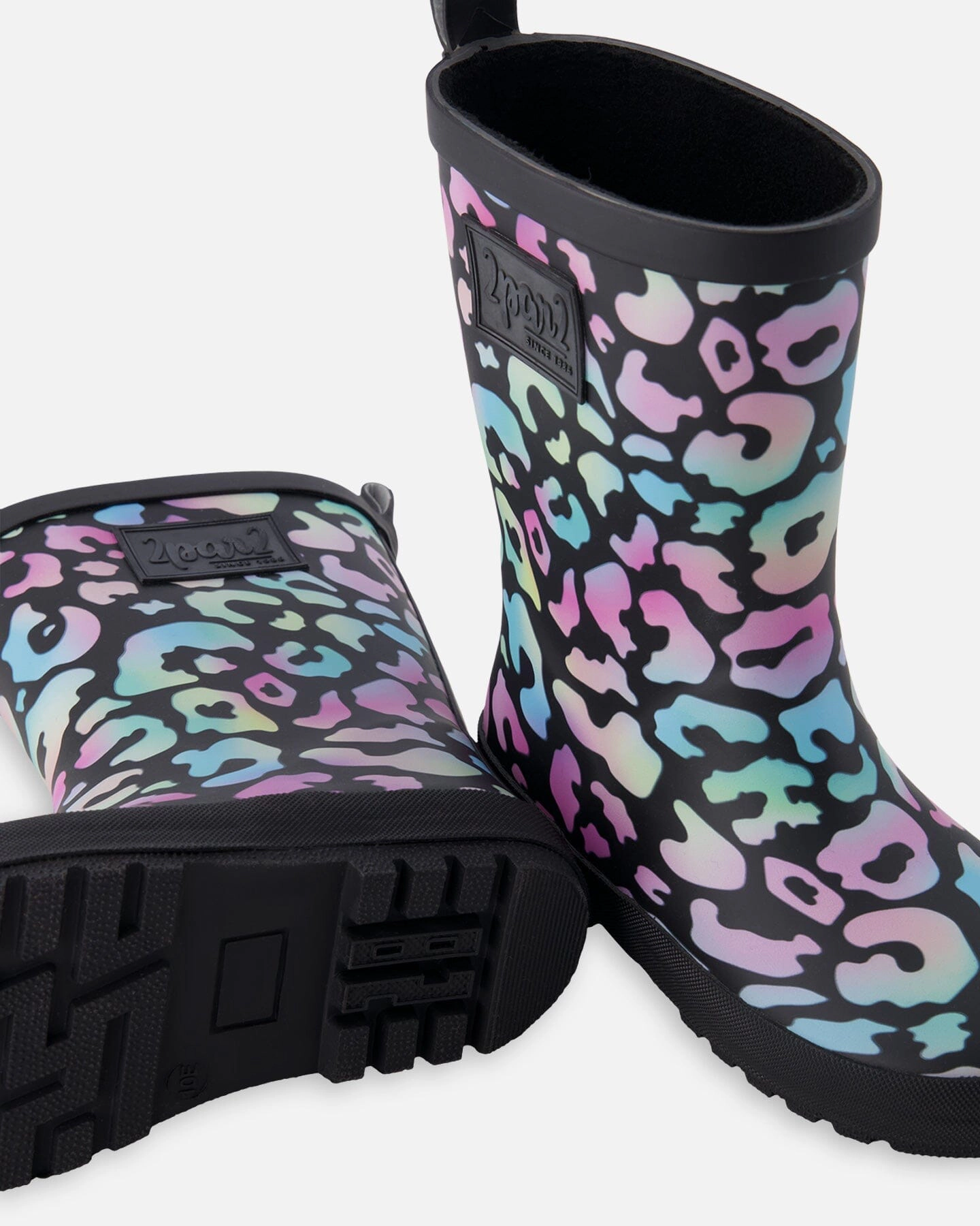 Deux par Girls Rain Boots Rubber Animal Print