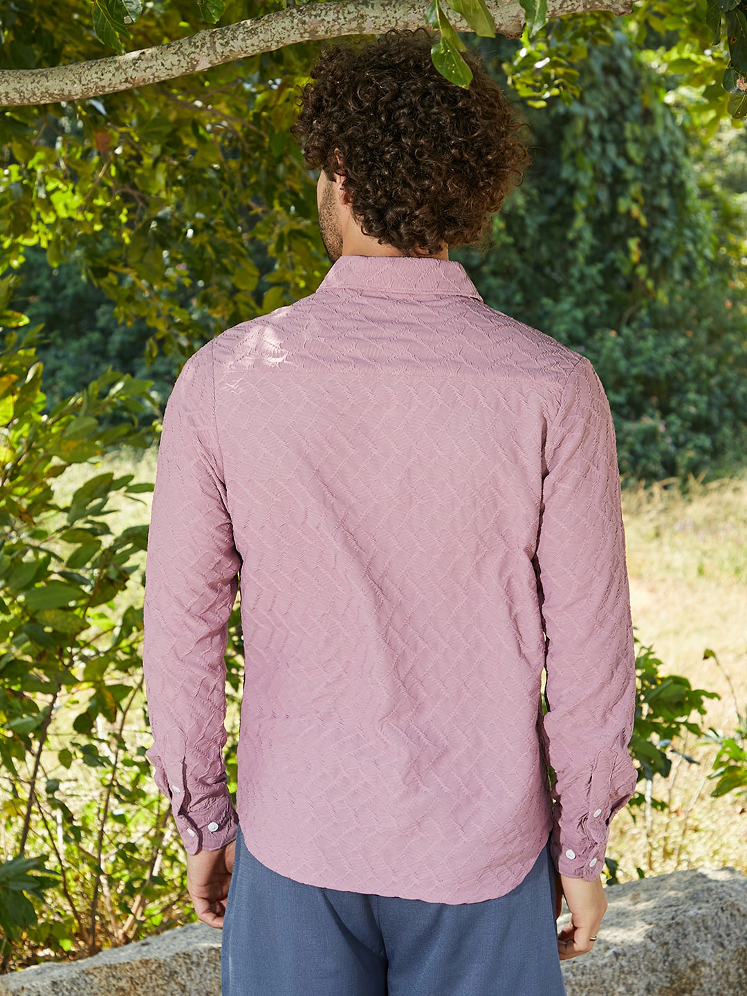 Cahoot Men's Herringbone-Tactile Shirt