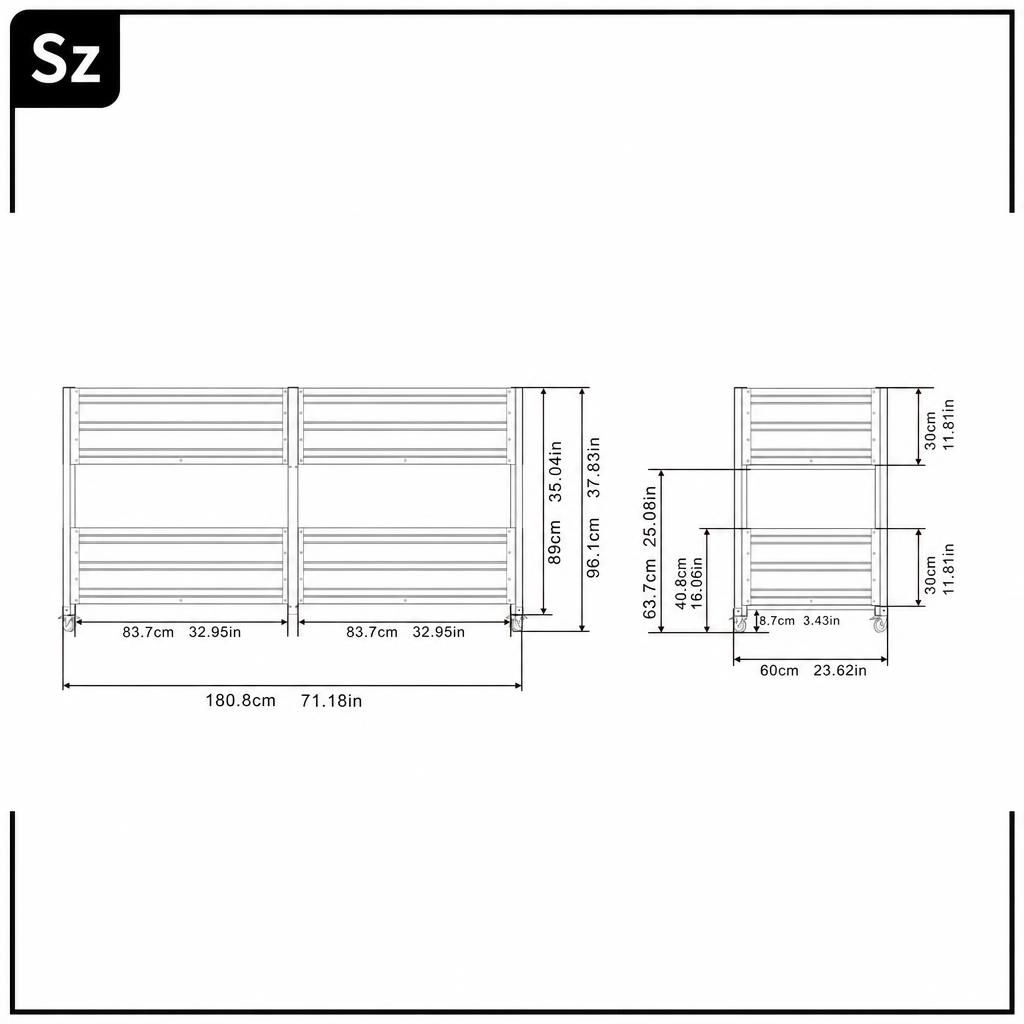 WOW PIONEER Large Elevated Rectangular Metal Raised Garden Planter For Growing Vegetables Herbs And Flowers