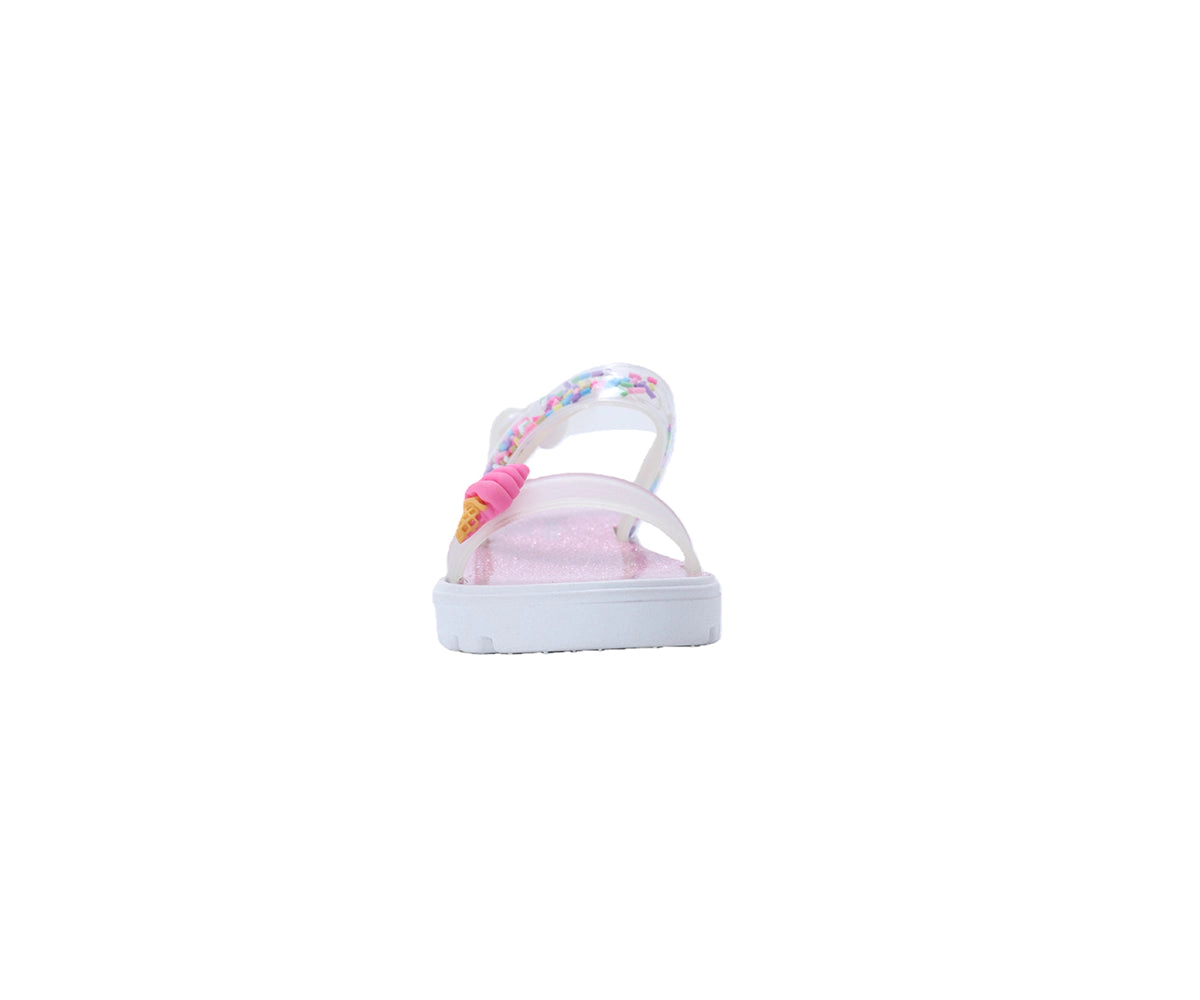 bebe Toddler Girl's Ice Cream Charm Sandals with Sprinkle Accent Strap