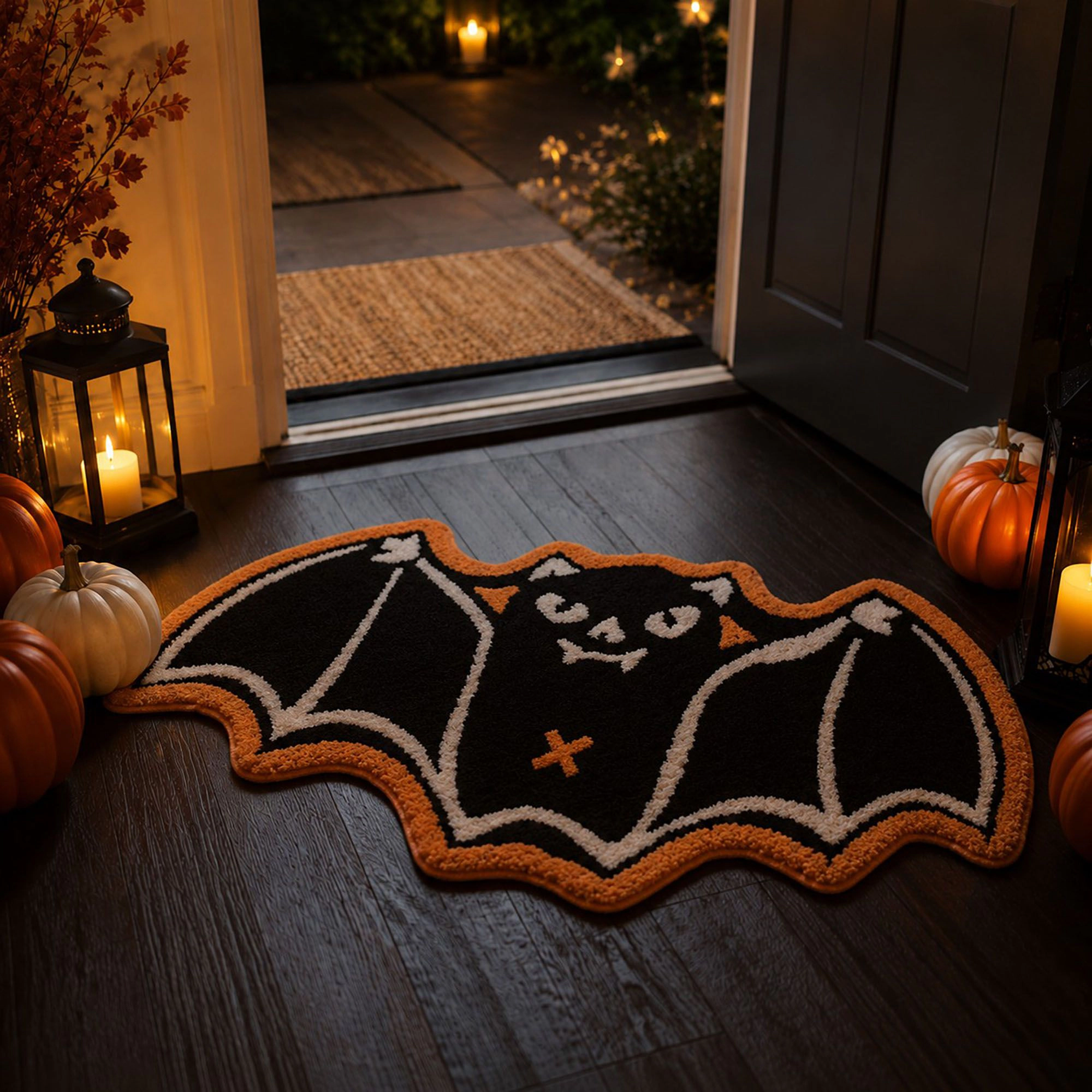 Alilang Halloween Character Shaped Soft Absorbent Nonslip Bath Accent Rug