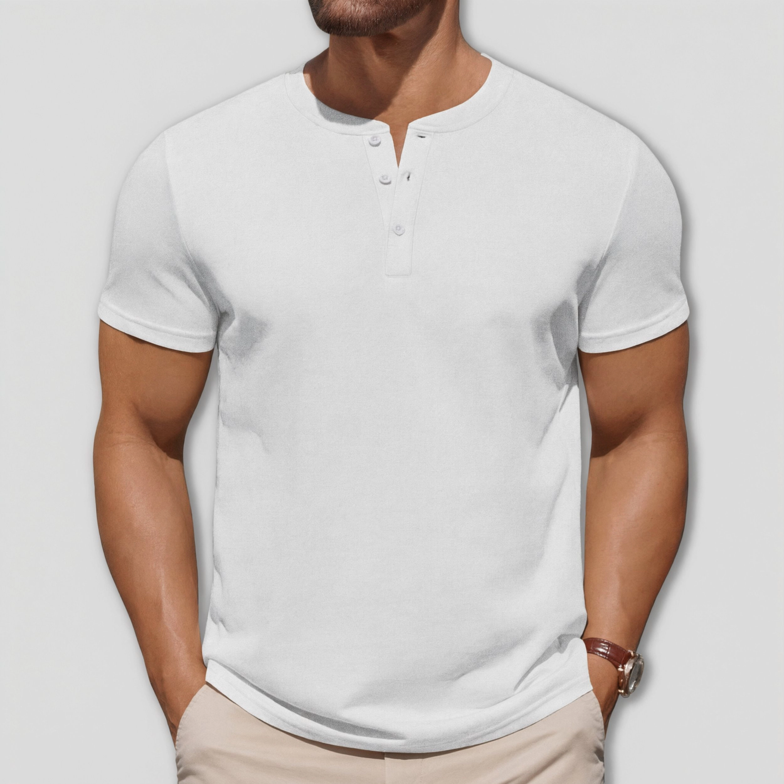 COOFANDY Men's Regular Fit Short Sleeve Henley Shirt