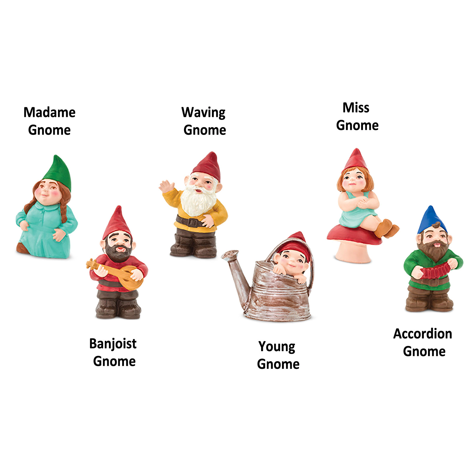 Safari Ltd. - Gnome Family Designer TOOB - contains 6 Mini Figurines