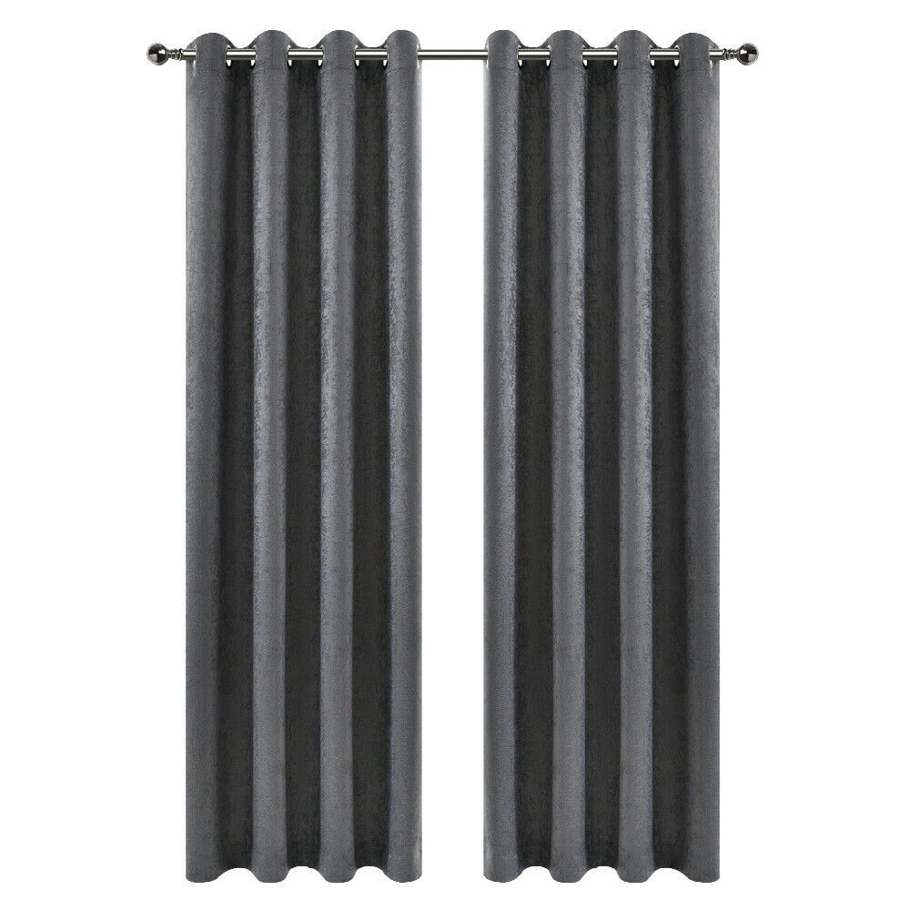 Kate Aurora Hotel Chic 2 Piece Room Darkening Grommet Top Window Curtain Panels