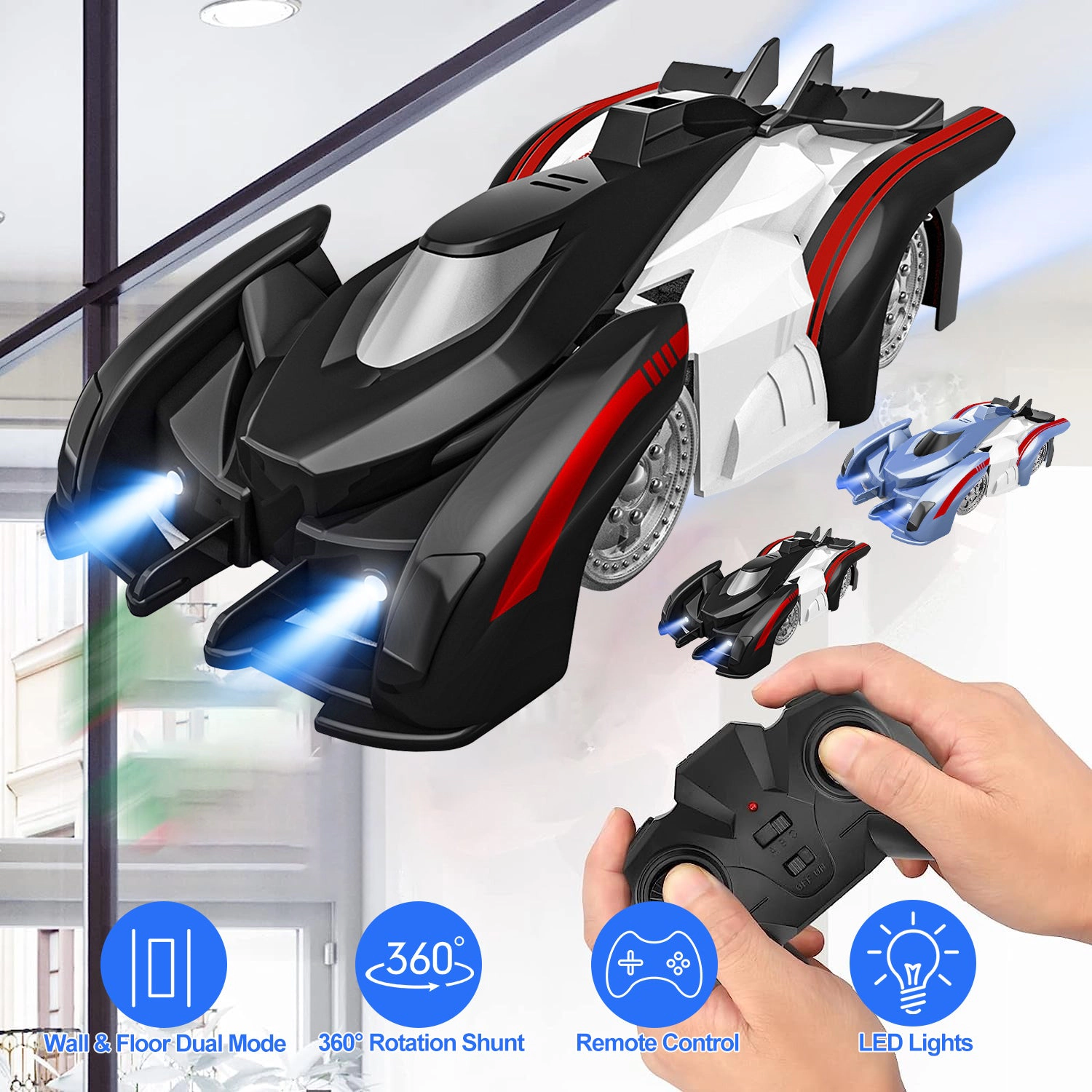 GBruno Wall-Climbing Remote Control Car With Lights