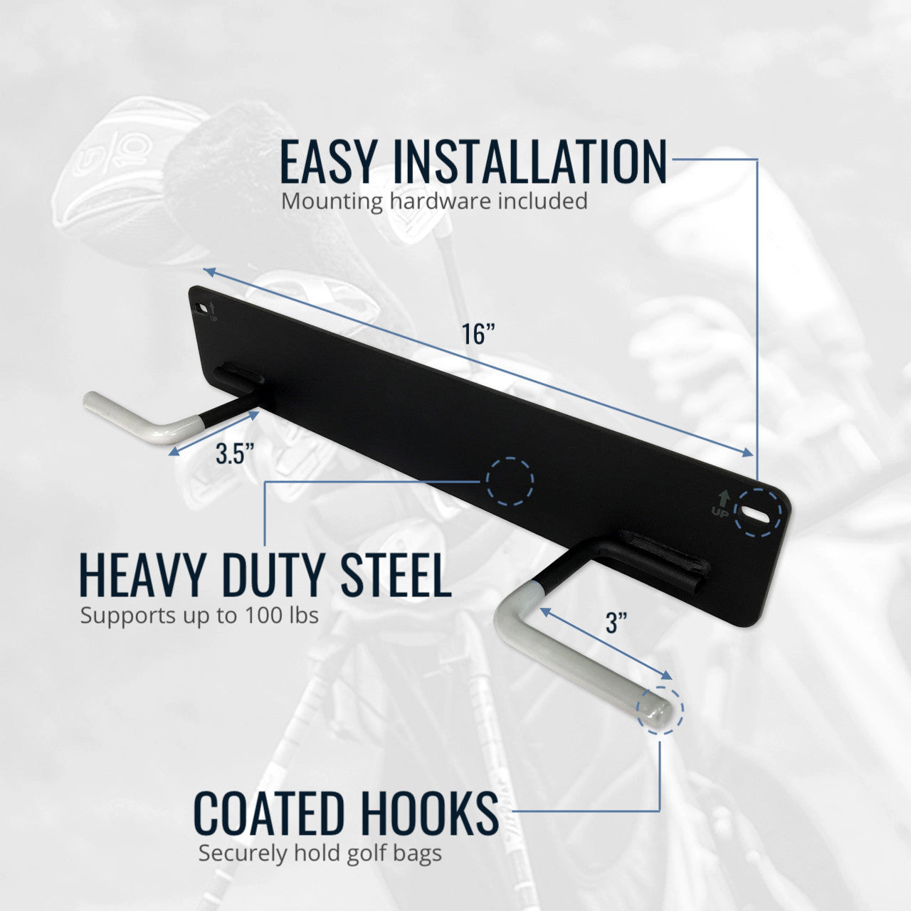StoreYour Torrey Pines Golf Bag Storage Rack, Holds 2 Golf Bags