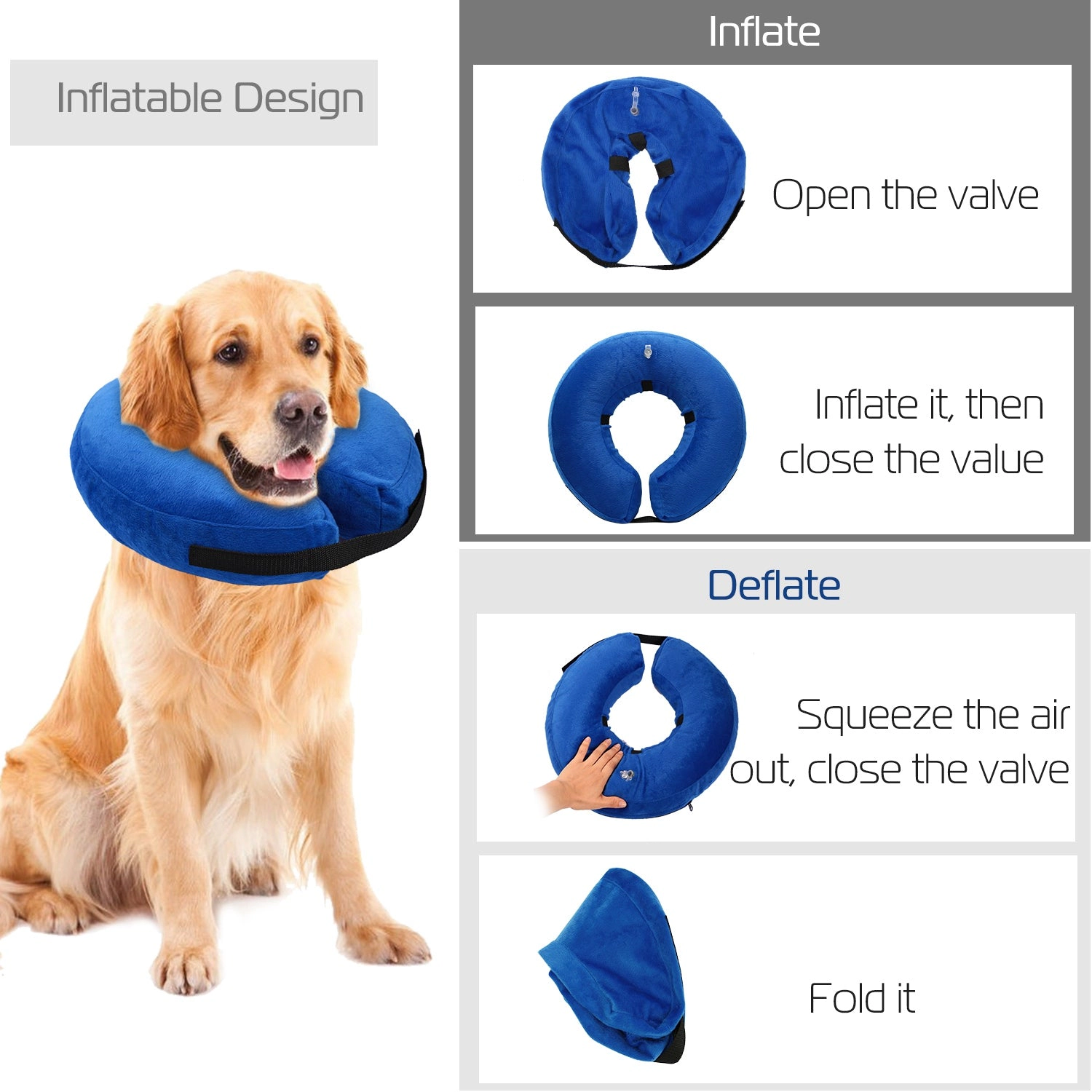 GBruno Inflatable Recovery Collar For Dogs And Cats