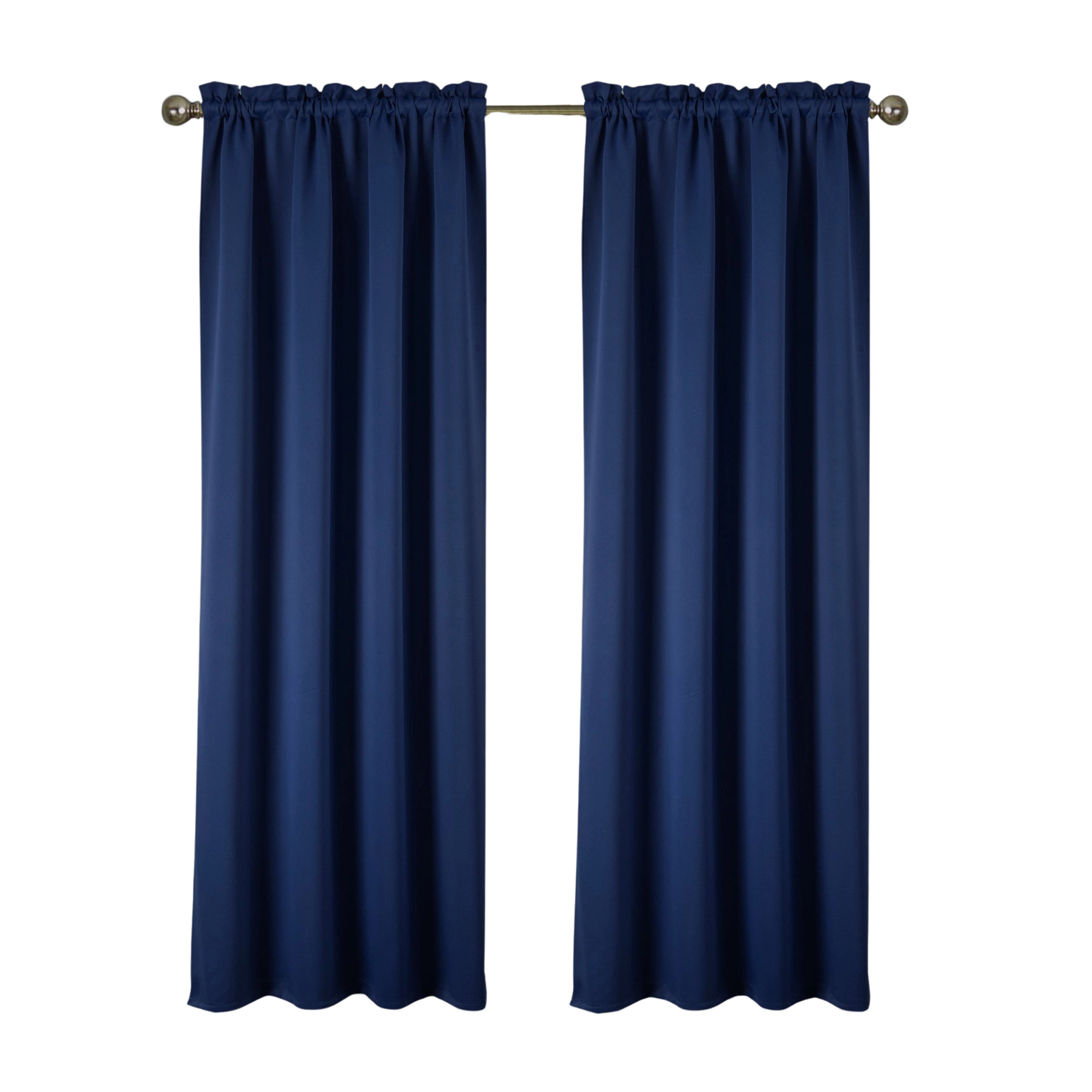 RT Designers Collection 100% Polyester Twilight Blackout Rod Pocket Curtain Panel 54" x 90" Navy