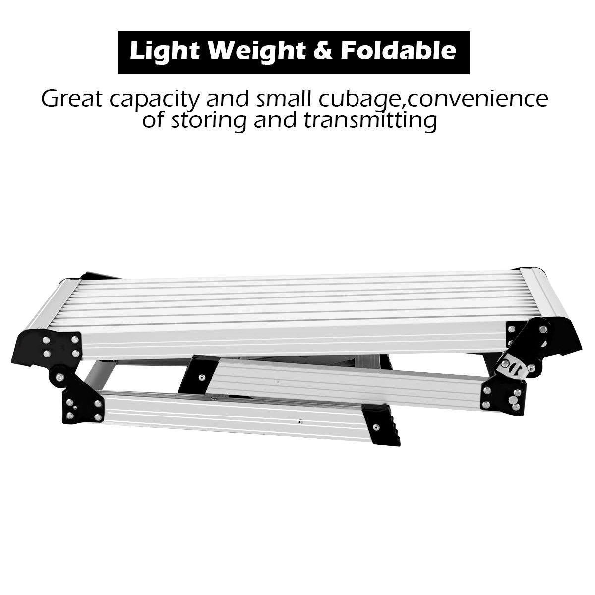 LJG Heavy Duty Portable Bench Aluminum Folding Step Ladder